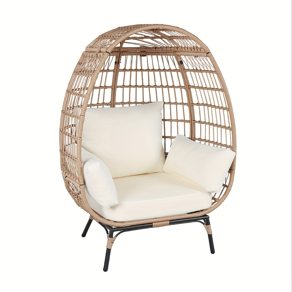 Stylish Handwoven Wicker Chair for Outdoor Relaxation and Comfort