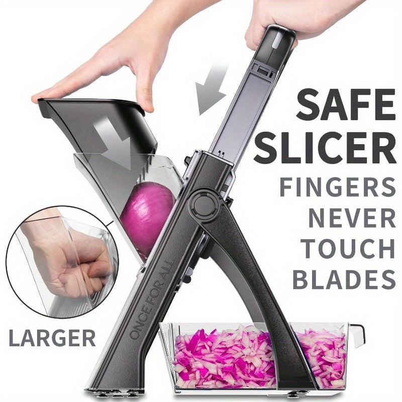 Safe Mandoline Slicer For Effortless Vegetable Chopping And Slicing