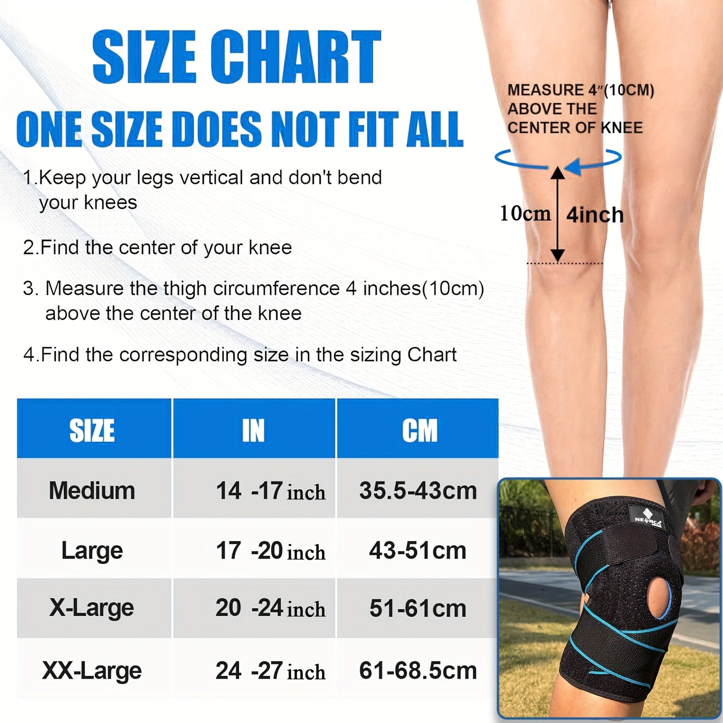 Professional Adjustable Knee Brace with Patella Gel Pad Support
