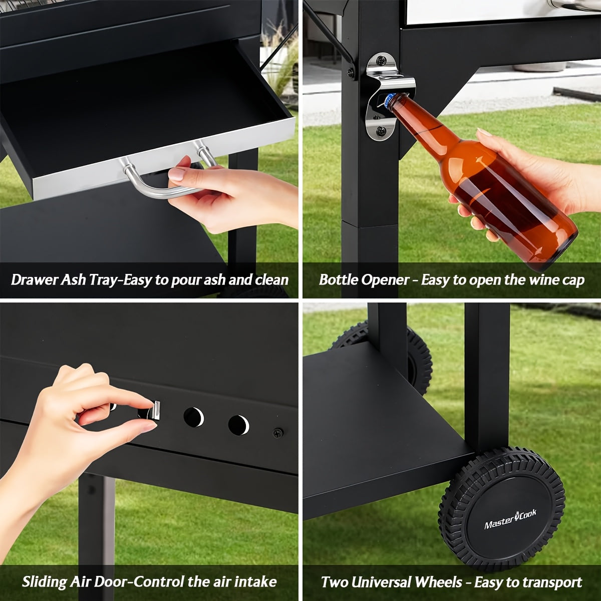 Master Cook Heavy Duty Charcoal Grill for Outdoor Fun