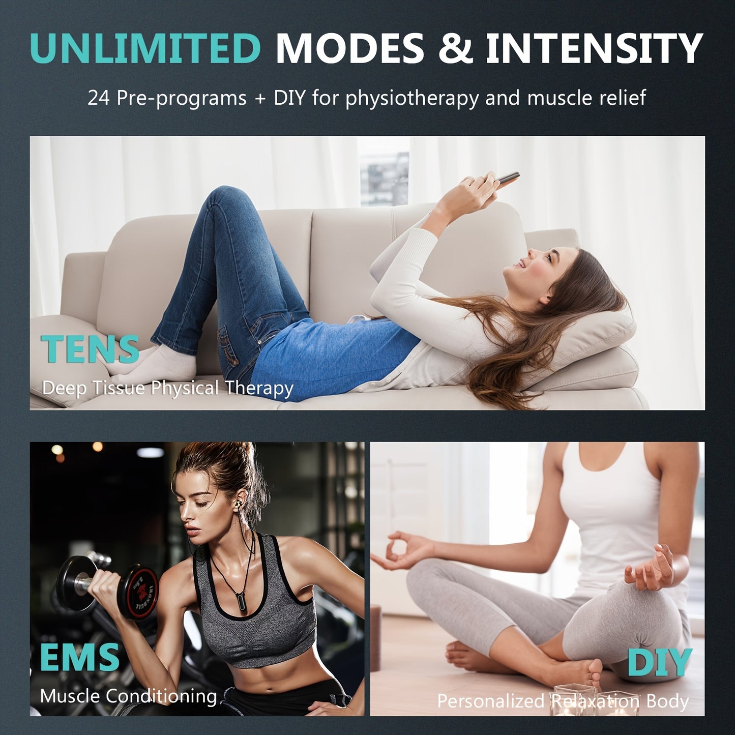 Belifu TENS EMS Muscle Stimulator for Pain Relief and Relaxation