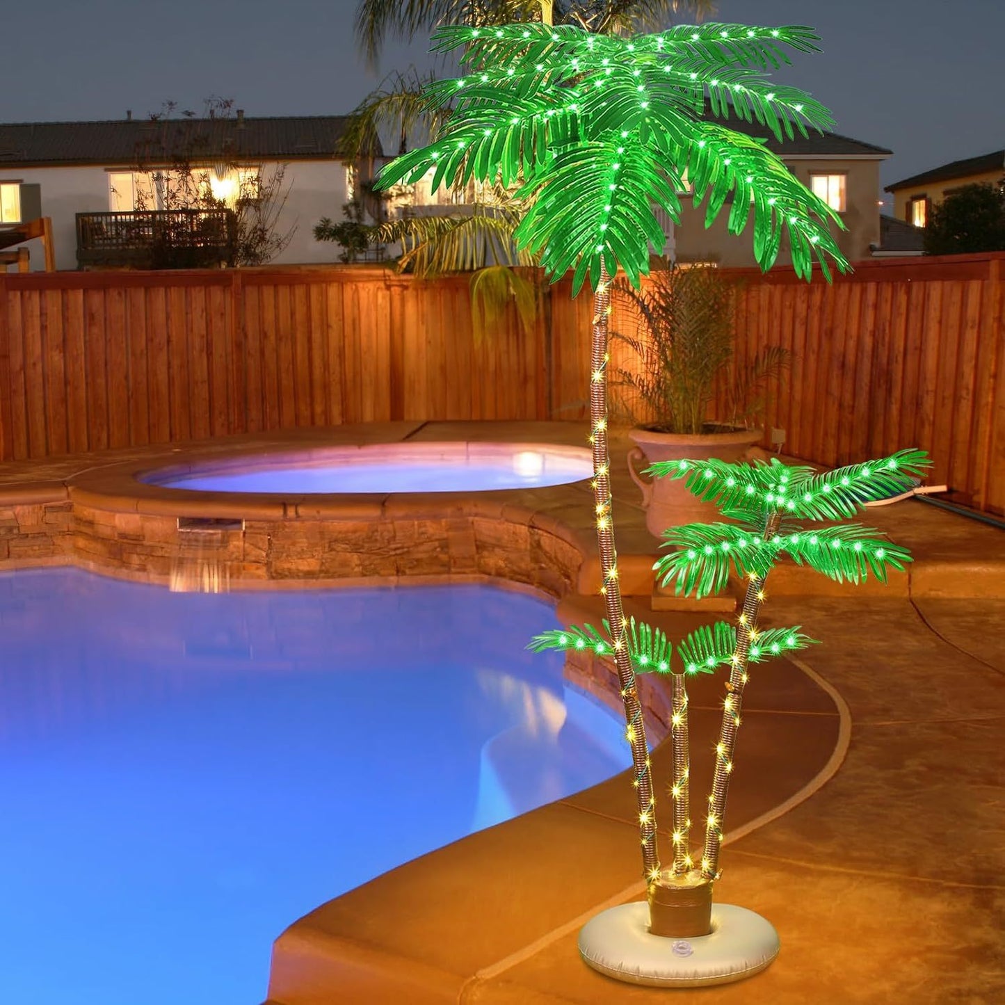 Solar Lighted Palm Tree for Outdoor Party Decor