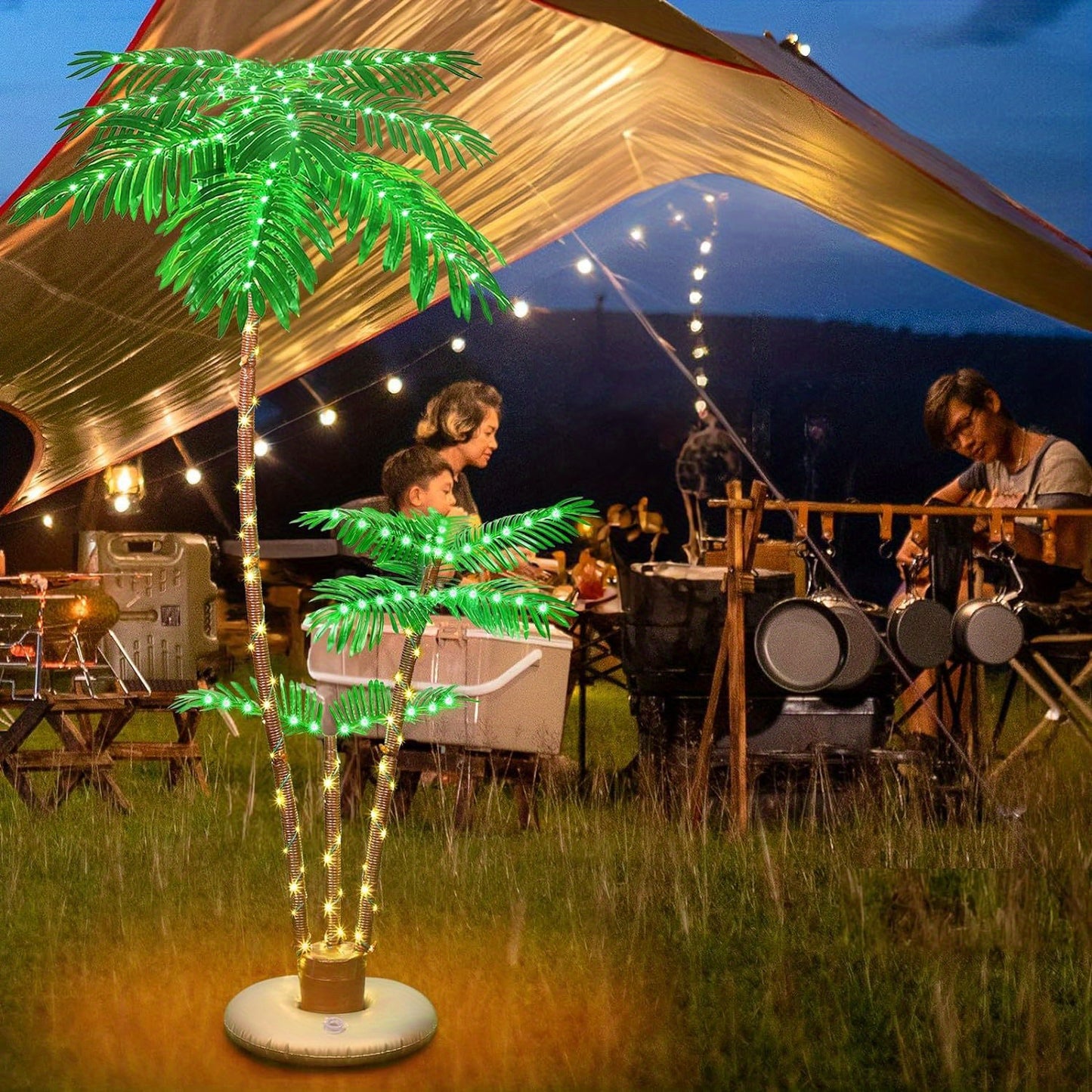 Solar Lighted Palm Tree for Outdoor Party Decor