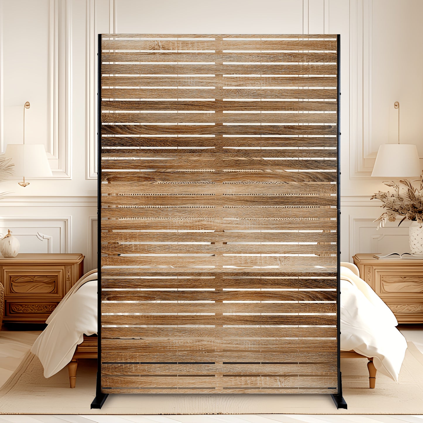 Freestanding Metal Privacy Screen For Outdoor Garden and Patio