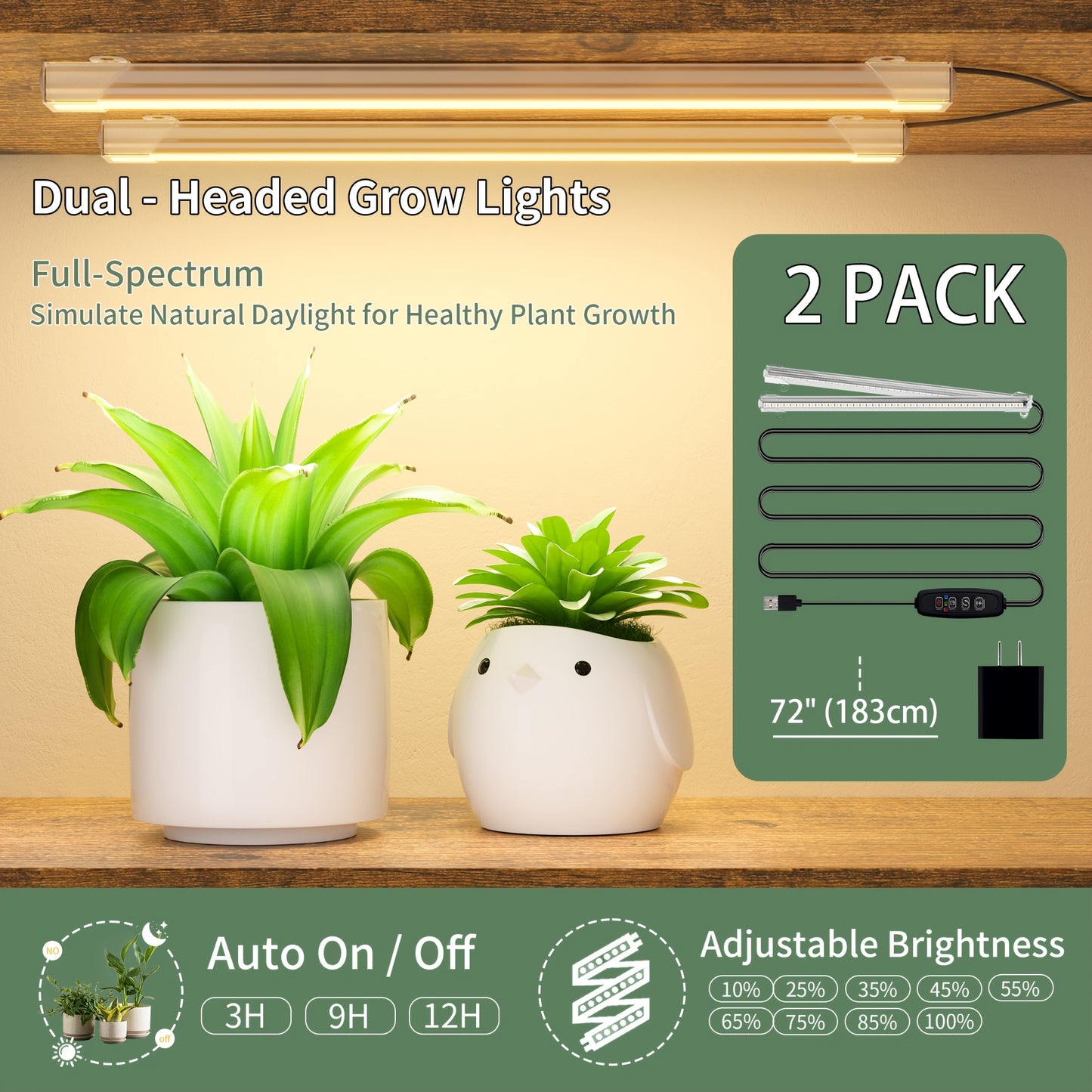 Metal Plant Stands with Grow Lights for Indoor Display