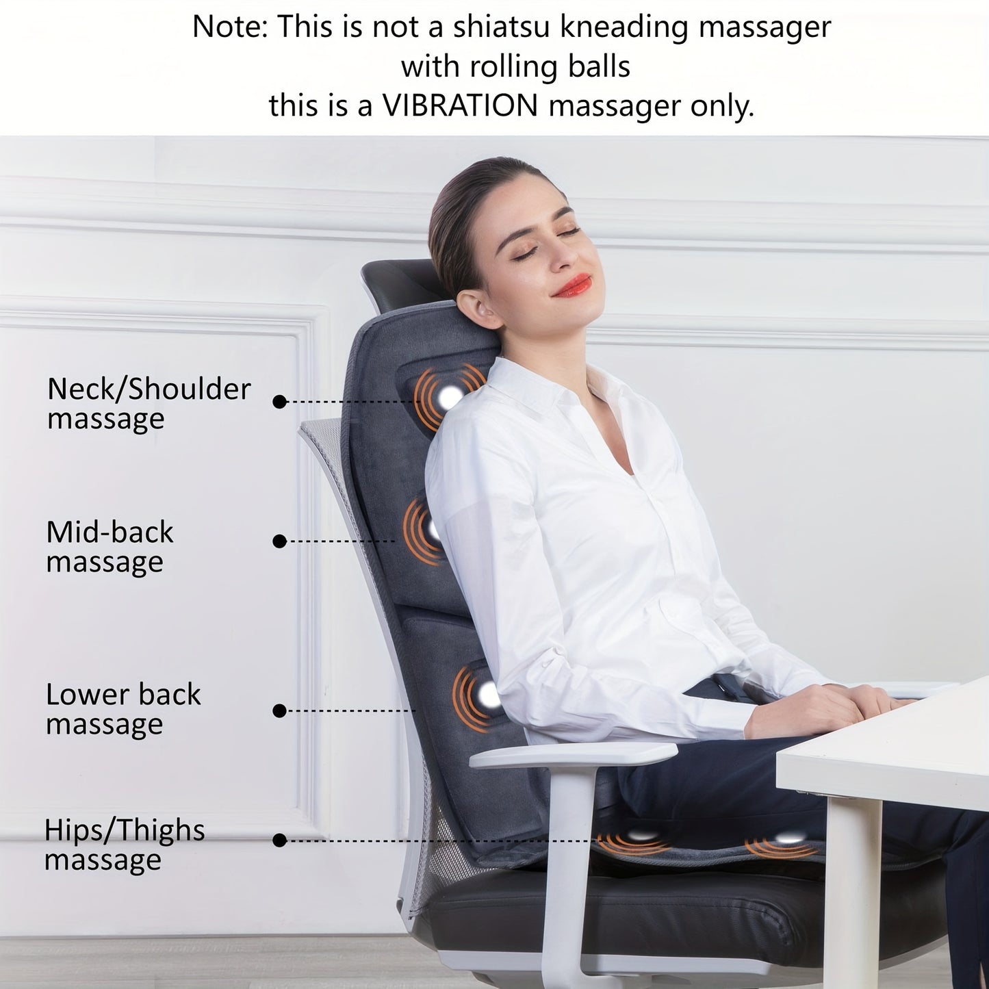 Comfier Massage Seat Cushion With Heat And Vibration Motors