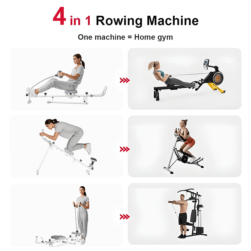 UMAY Foldable Rowing Machine for Home Fitness and Training