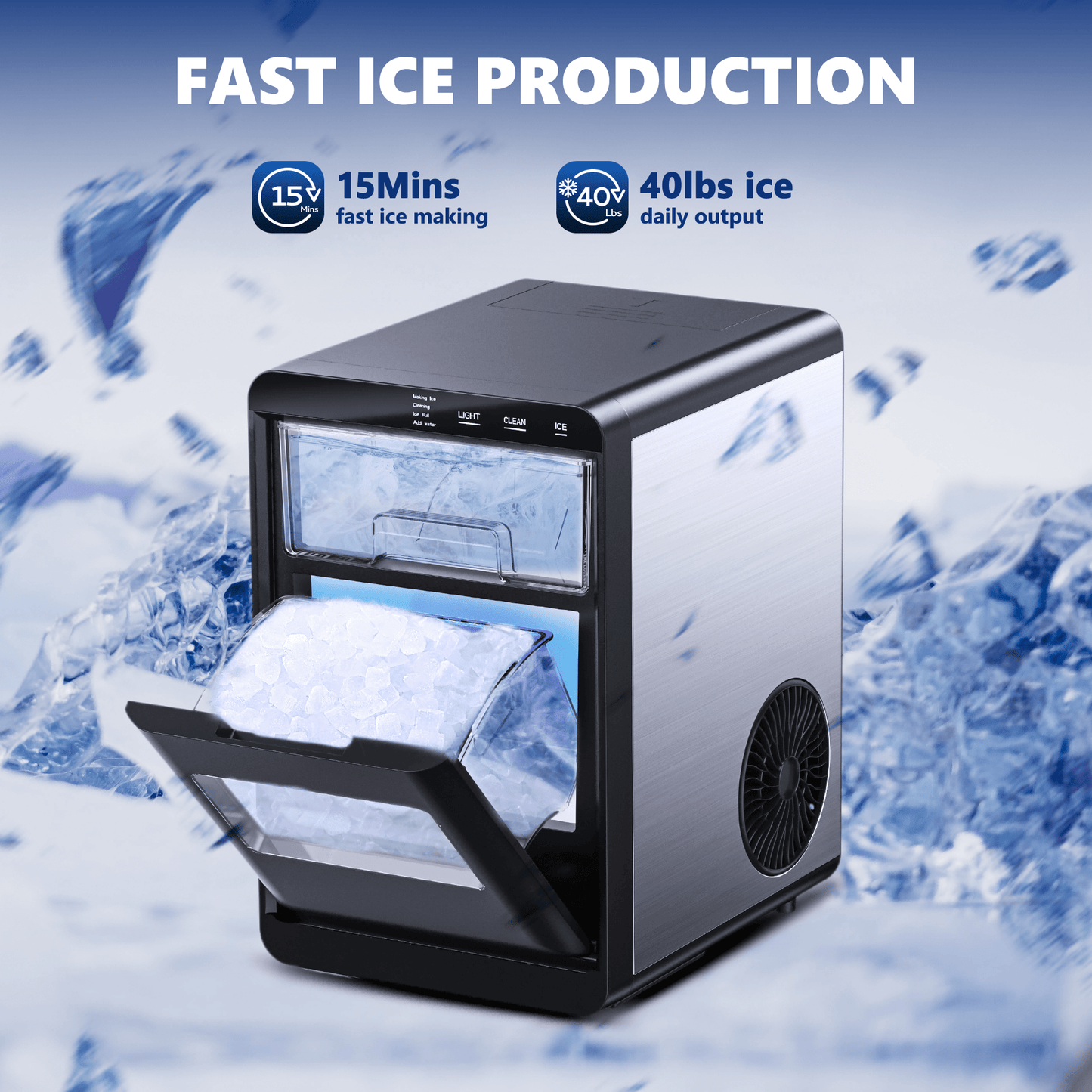 Nugget Ice Maker Machine for Home and Office Use