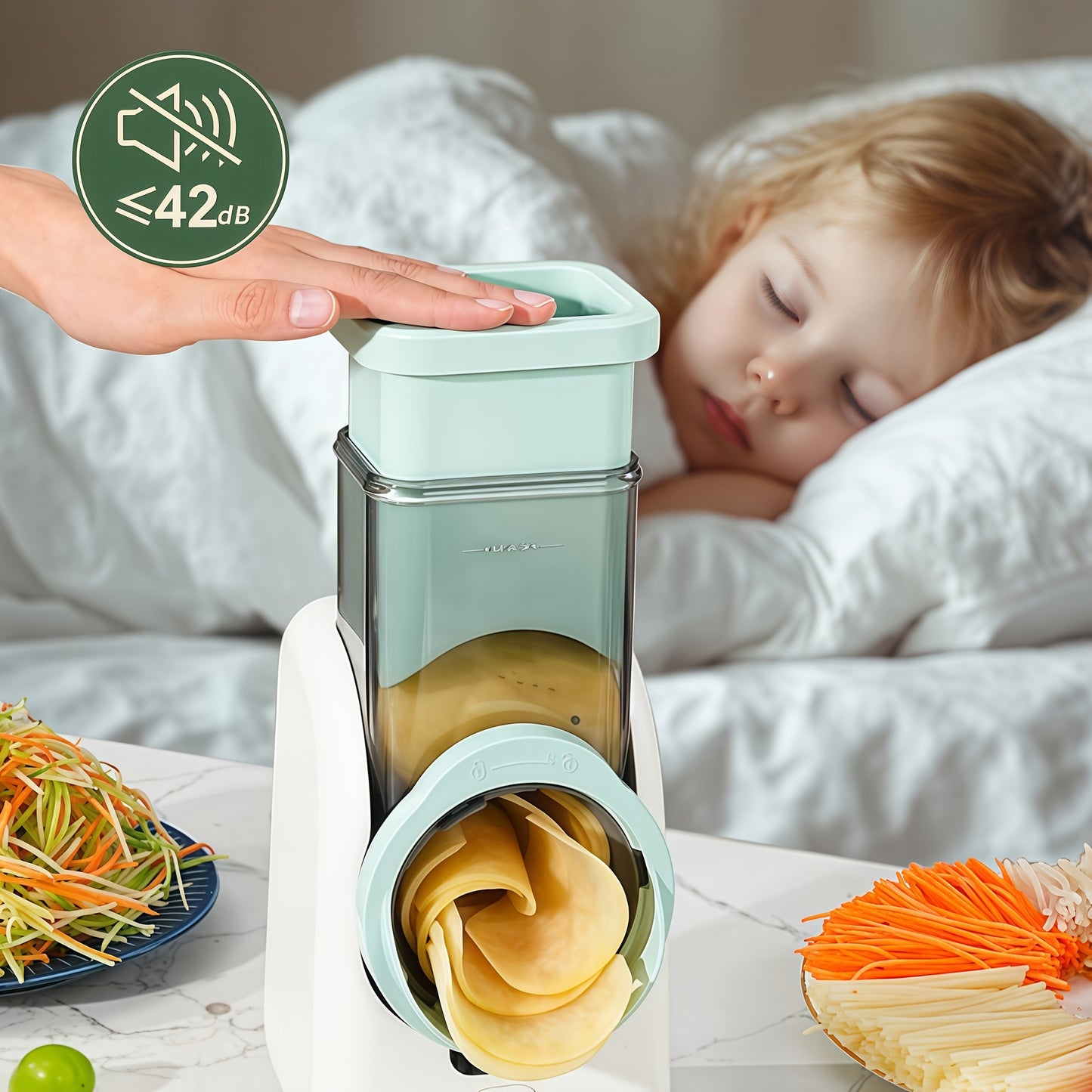 Electric 6-in-1 Cheese Grater and Vegetable Slicer Machine