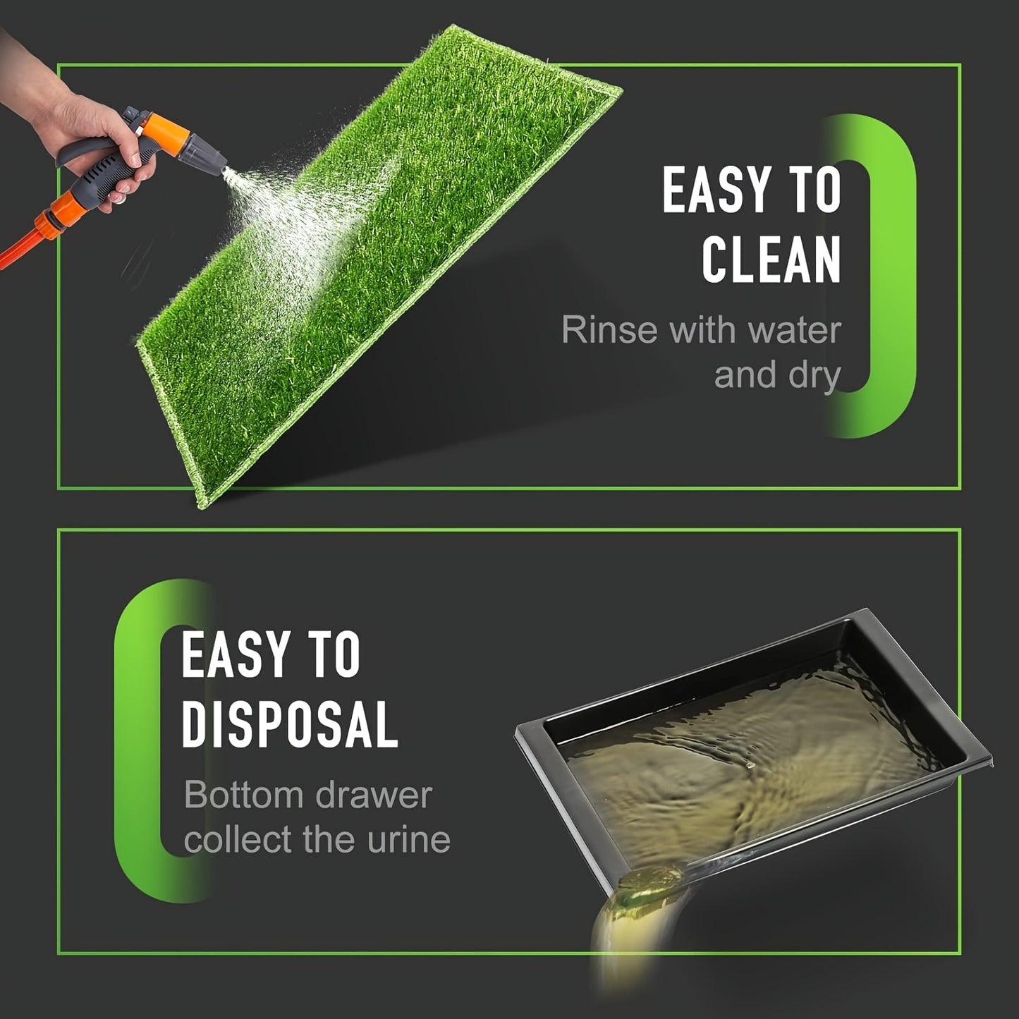 Dog Grass Pad with Tray for Indoor and Outdoor Use