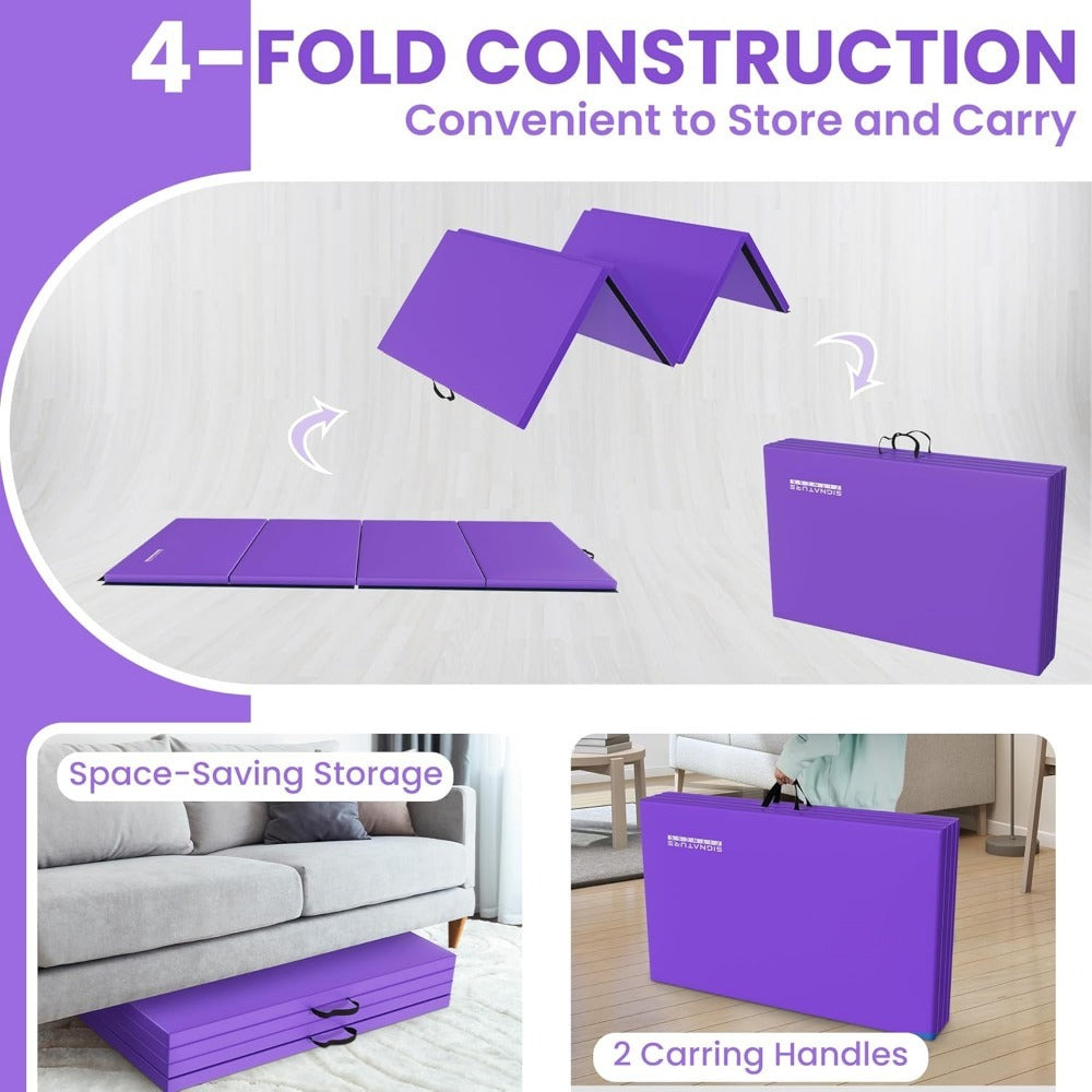 Signature Fitness Folding Exercise Mat for MMA and Gymnastics