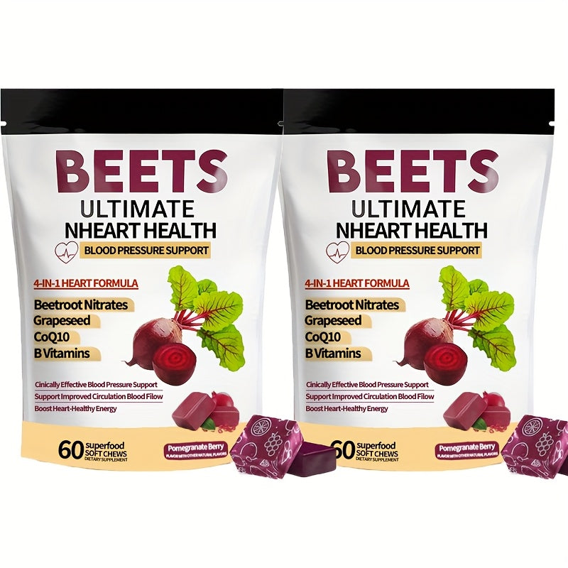 Premium Beetroot Gummies with CoQ10 for Heart and Circulation Health
