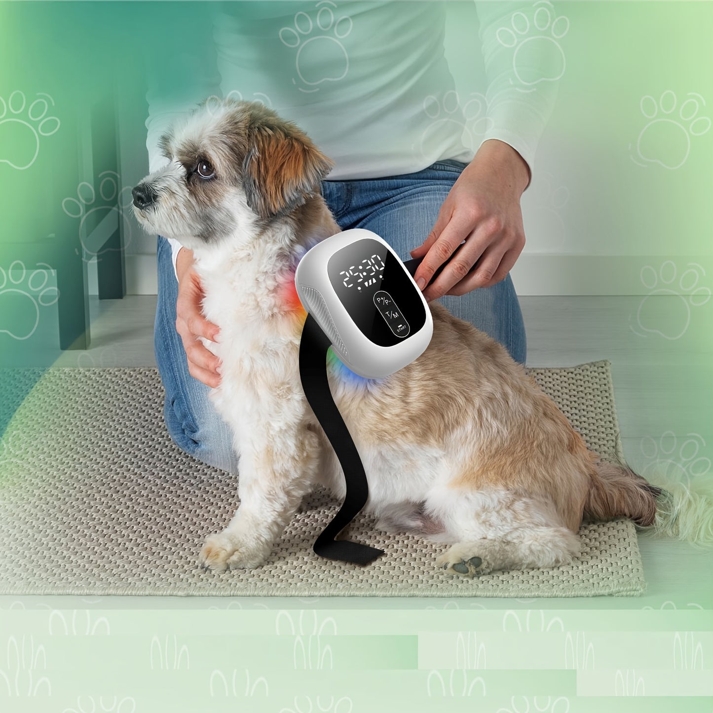 Portable Pet Joint and Muscle Care Device for Clear Skin