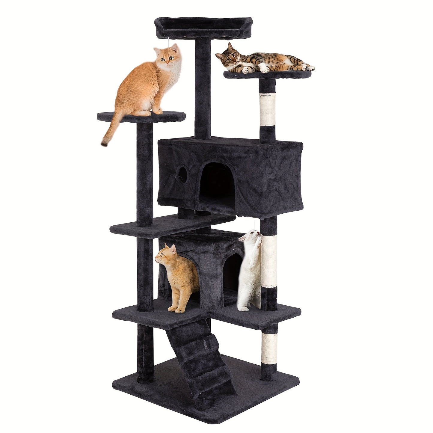 Large Cat Tree Multi-Level Activity Center for Playful Kittens