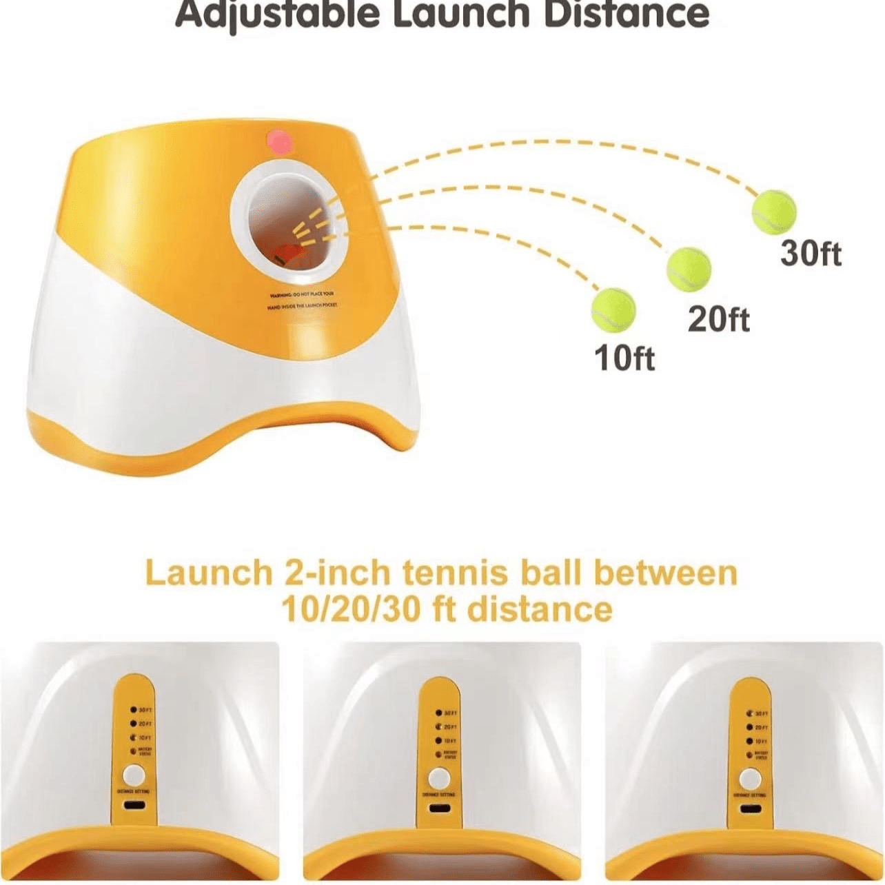 Automatic Dog Ball Launcher With Three Distance Settings