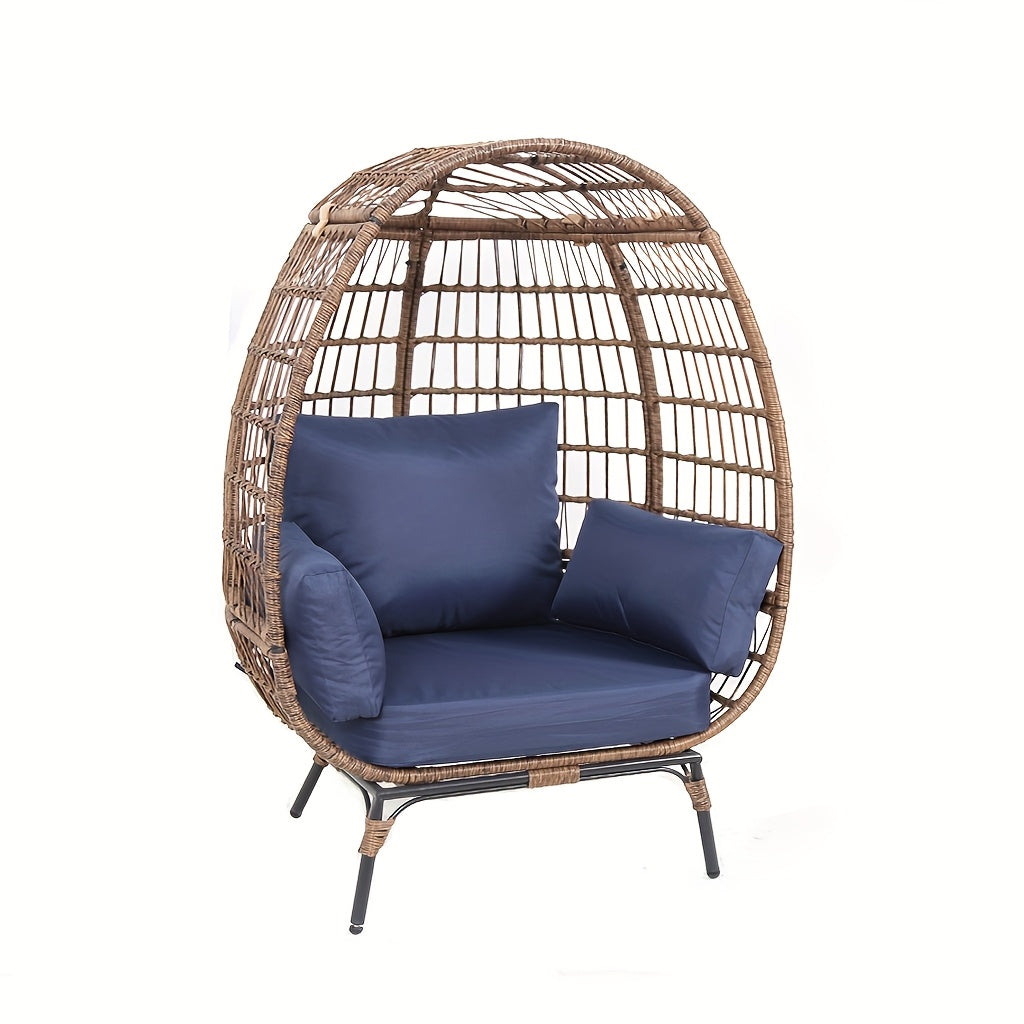 Stylish Handwoven Wicker Chair for Outdoor Relaxation and Comfort