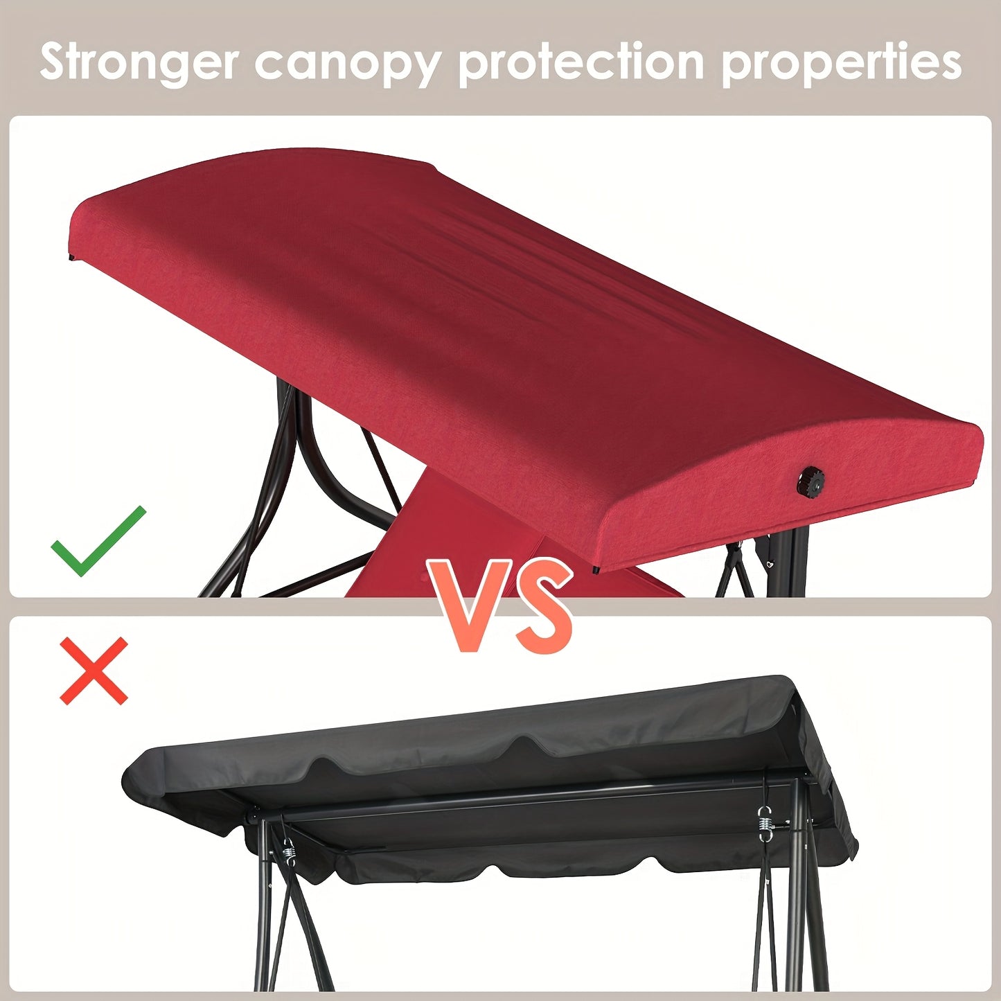 Three-Person Patio Swing Glider with Adjustable Canopy and Cushions