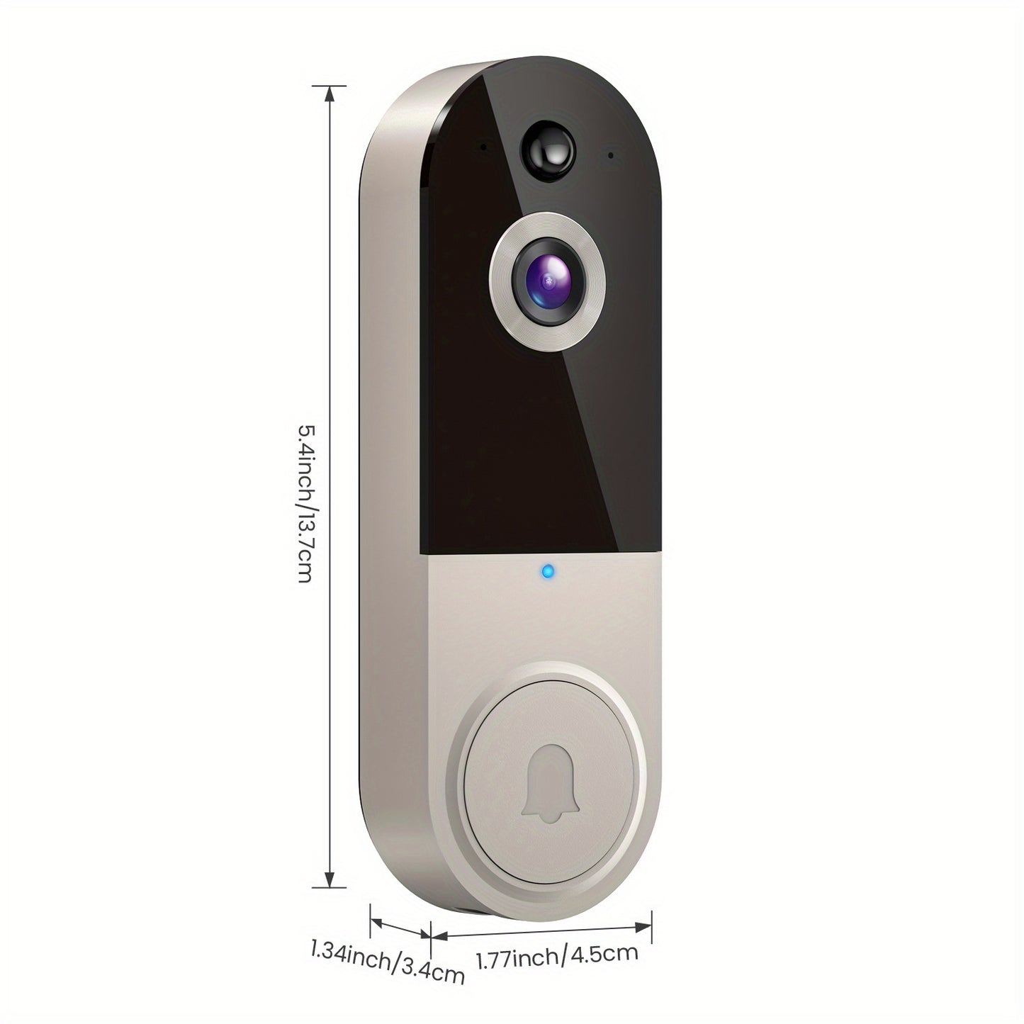 Wireless Wi-Fi Video Doorbell Camera with AI Motion Detection