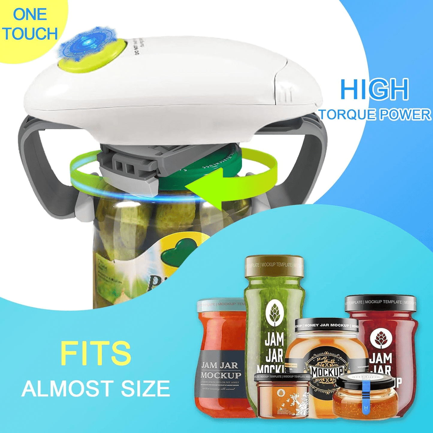 Automatic Electric Jar Opener Convenient Kitchen Gadget Tool