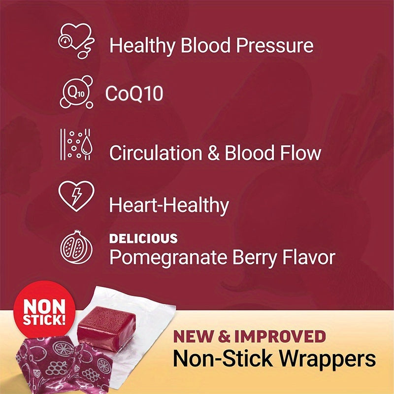 Premium Beetroot Gummies with CoQ10 for Heart and Circulation Health
