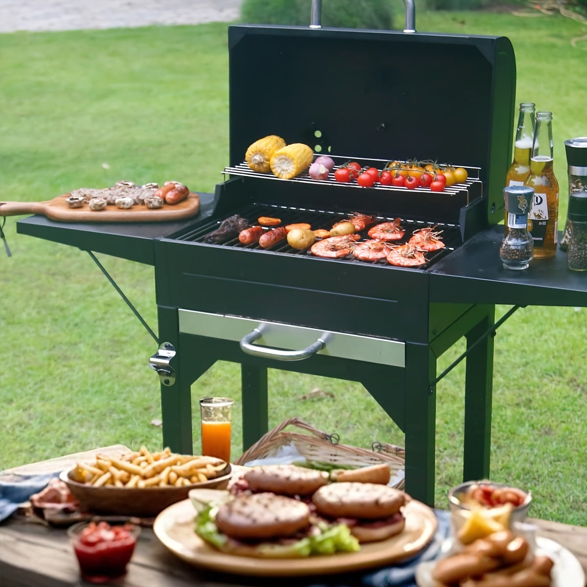 Master Cook Heavy Duty Charcoal Grill for Outdoor Fun