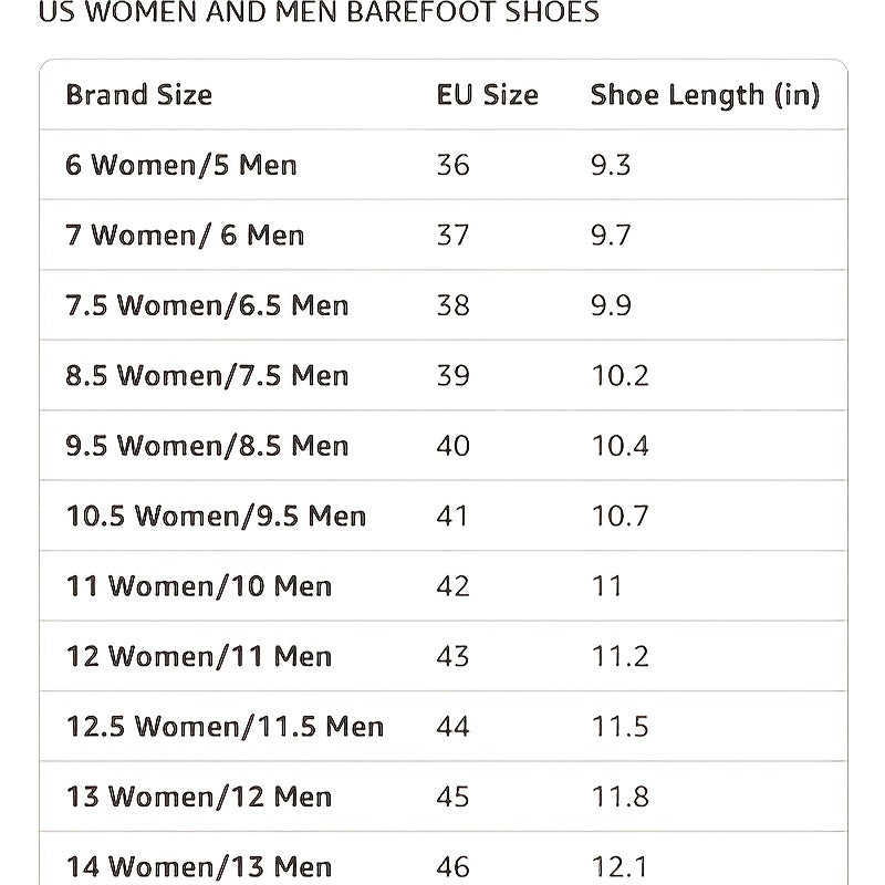 Unisex Barefoot Running Shoes with Breathable Mesh and Traction