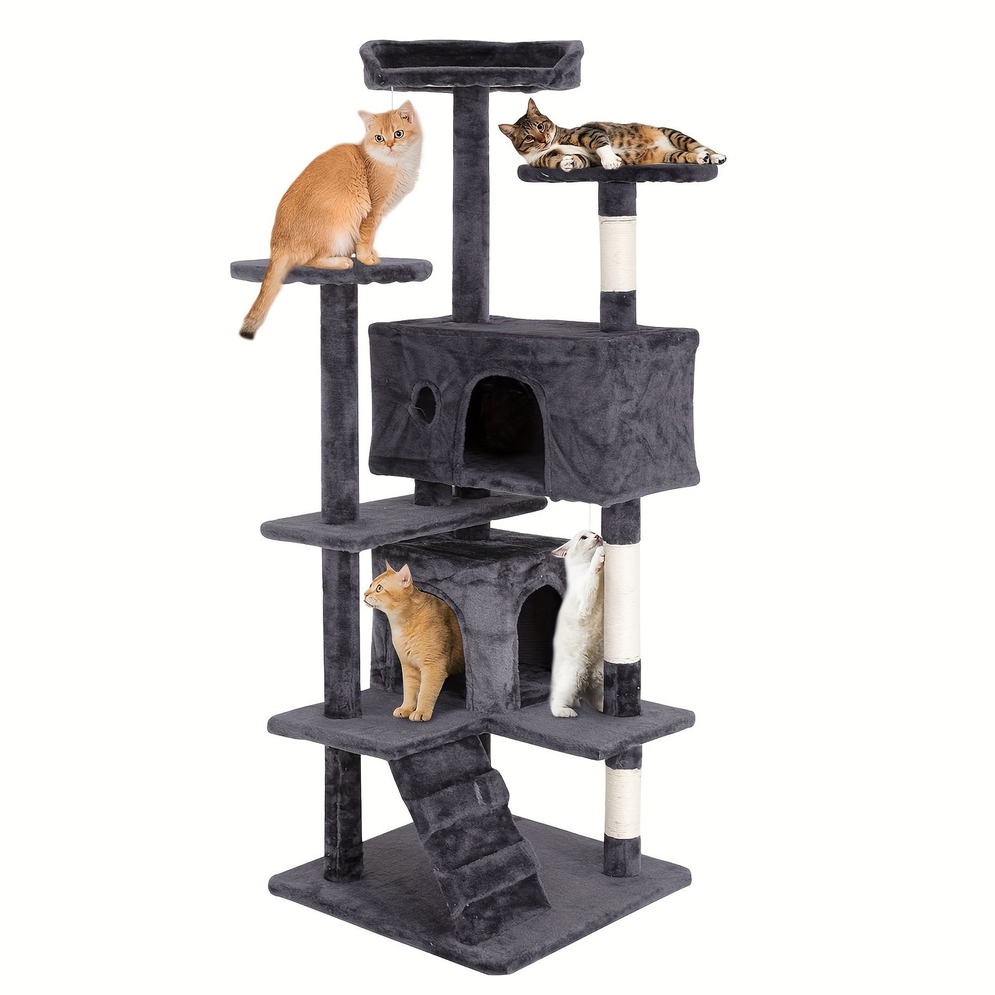 Large Cat Tree Multi-Level Activity Center for Playful Kittens