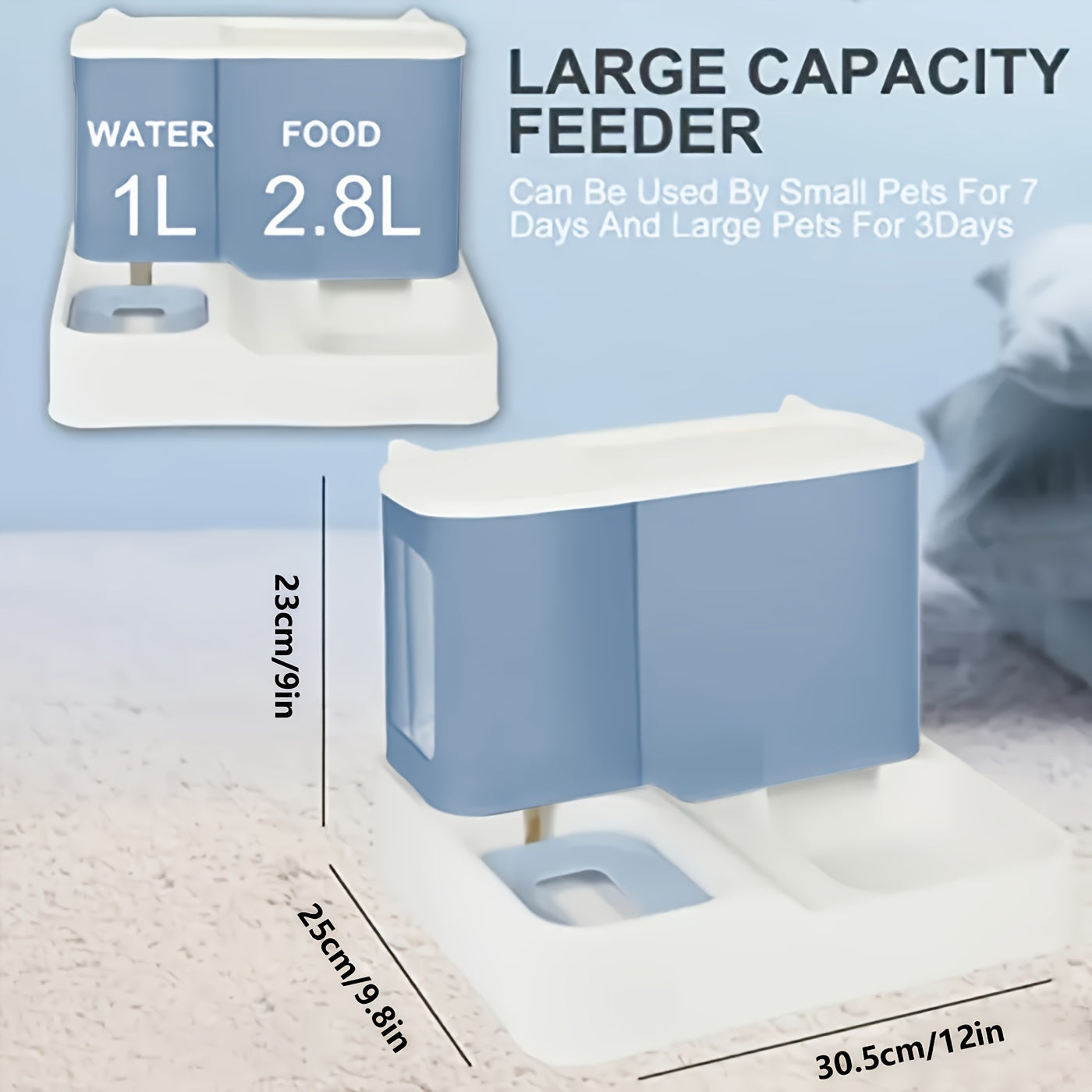 Automatic Pet Feeder and Water Dispenser for Cats and Dogs