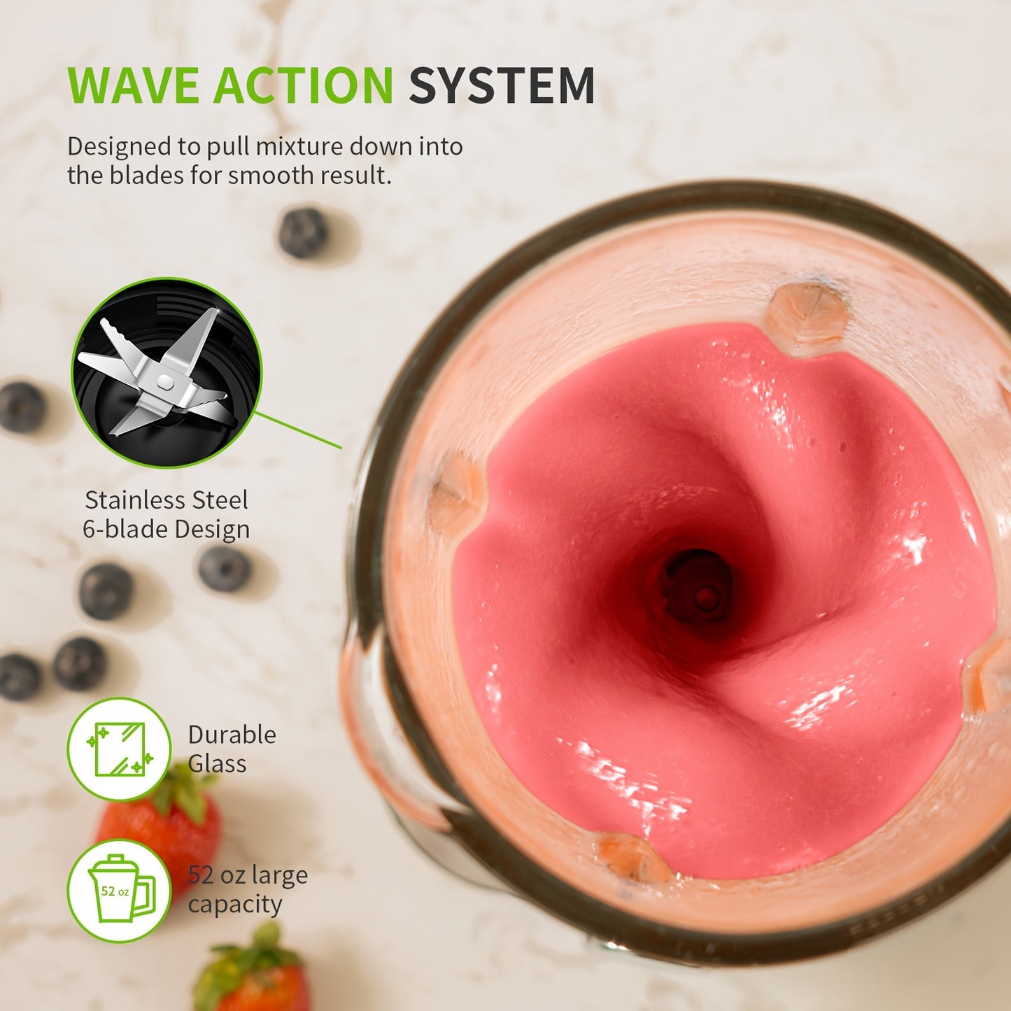 Shardor 1200W Powerful Blender For Smoothies And Shakes