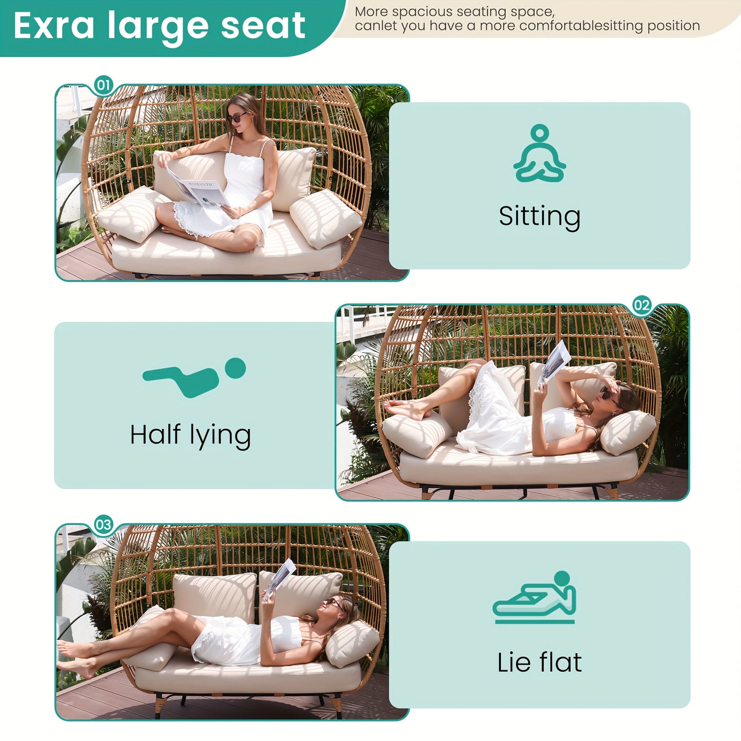 Stylish Handwoven Wicker Chair for Outdoor Relaxation and Comfort