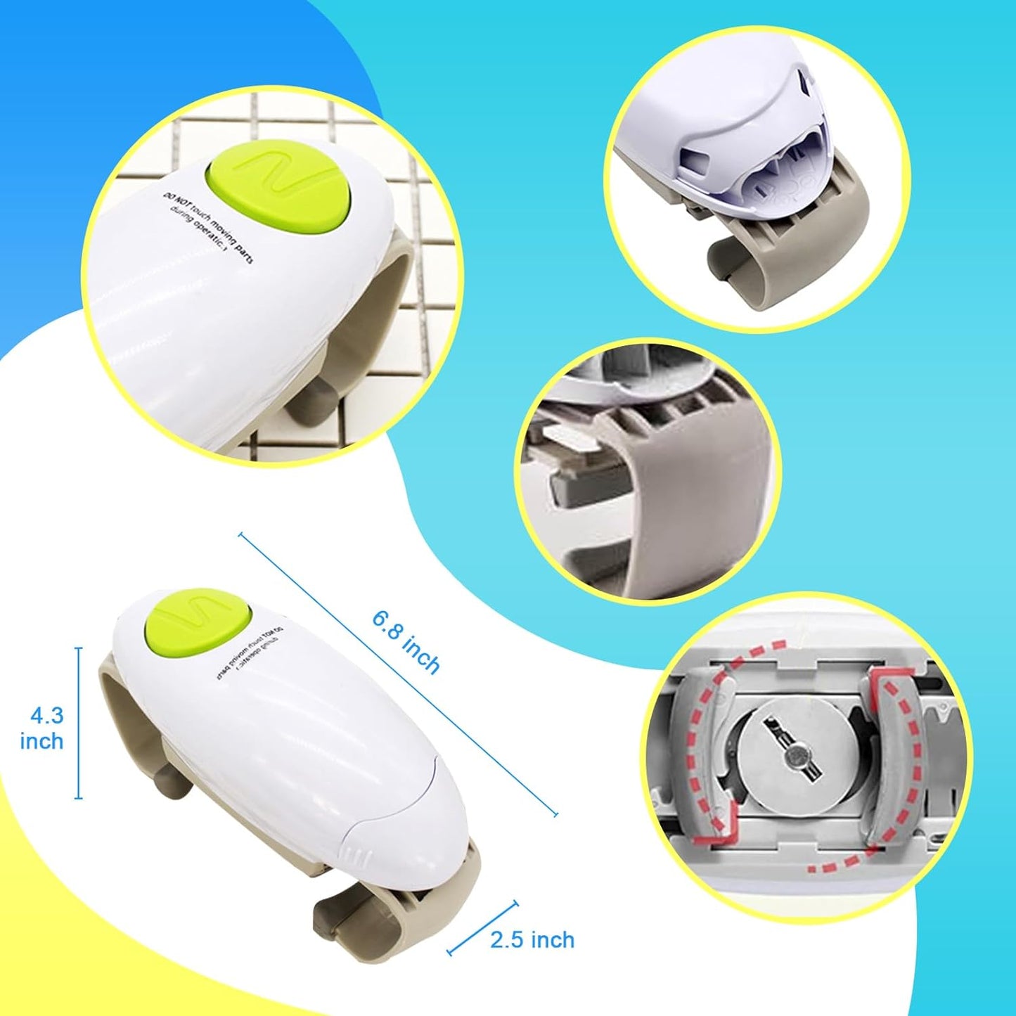 Automatic Electric Jar Opener Convenient Kitchen Gadget Tool