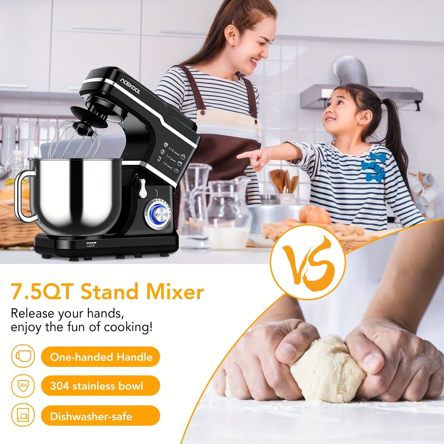 Cuisinaid 10-Speed Stand Mixer With Stainless Steel Bowl