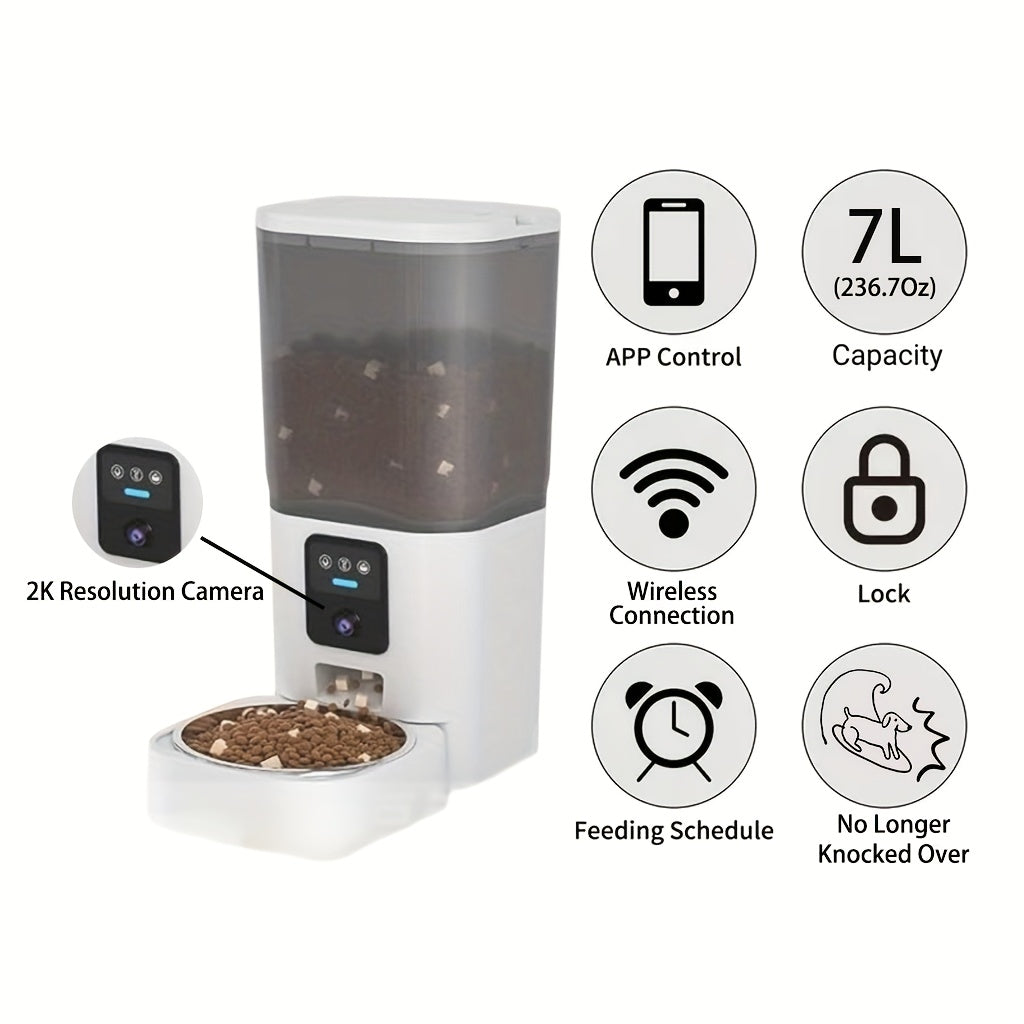 5G Automatic Cat Feeder with HD Camera and Night Vision