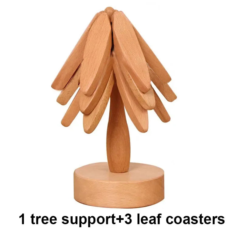 Bamboo Design Trivets Set 4 Piece Heat Resistant Coasters