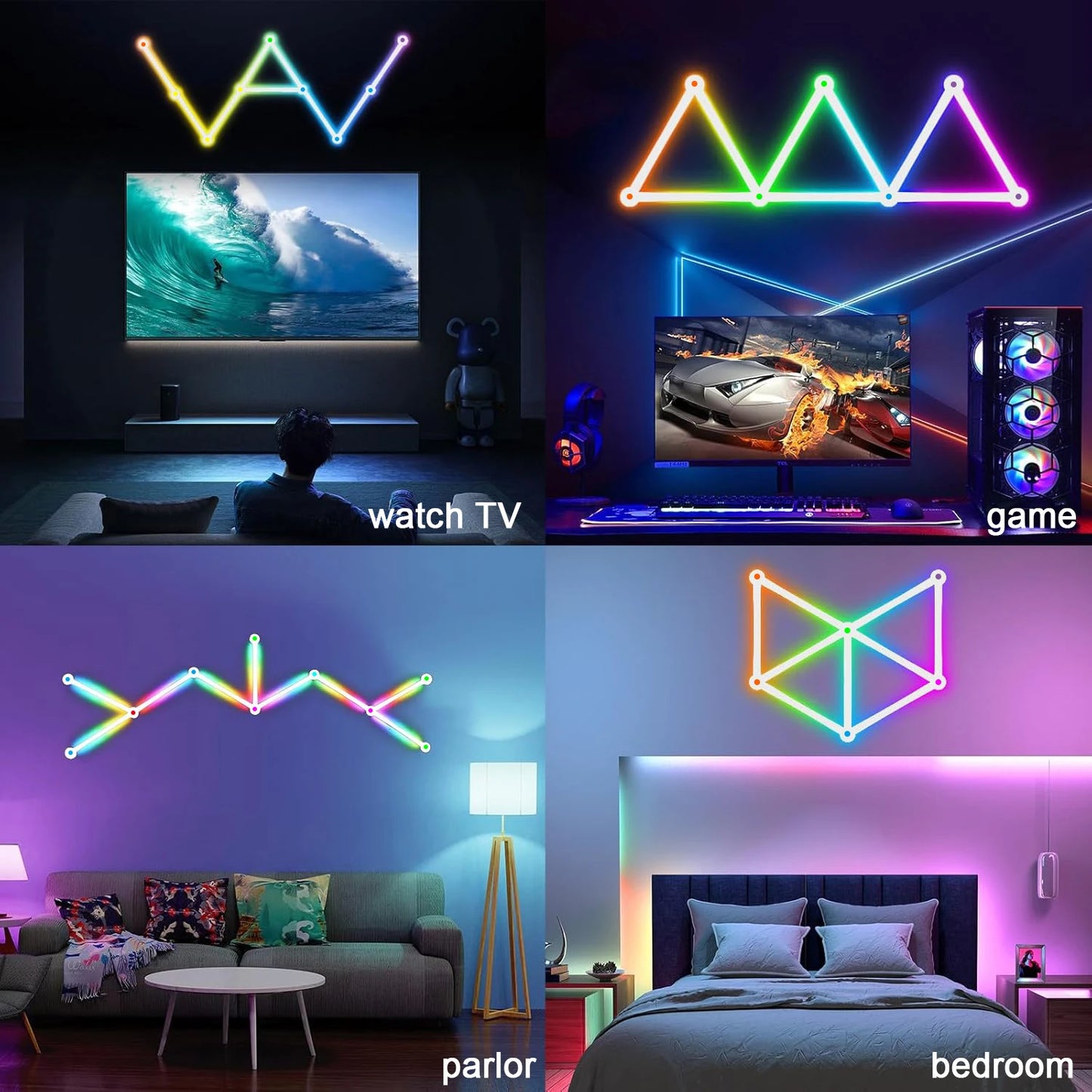 Wiscolor LED RGB Smart Wall Light With Music Rhythm APP