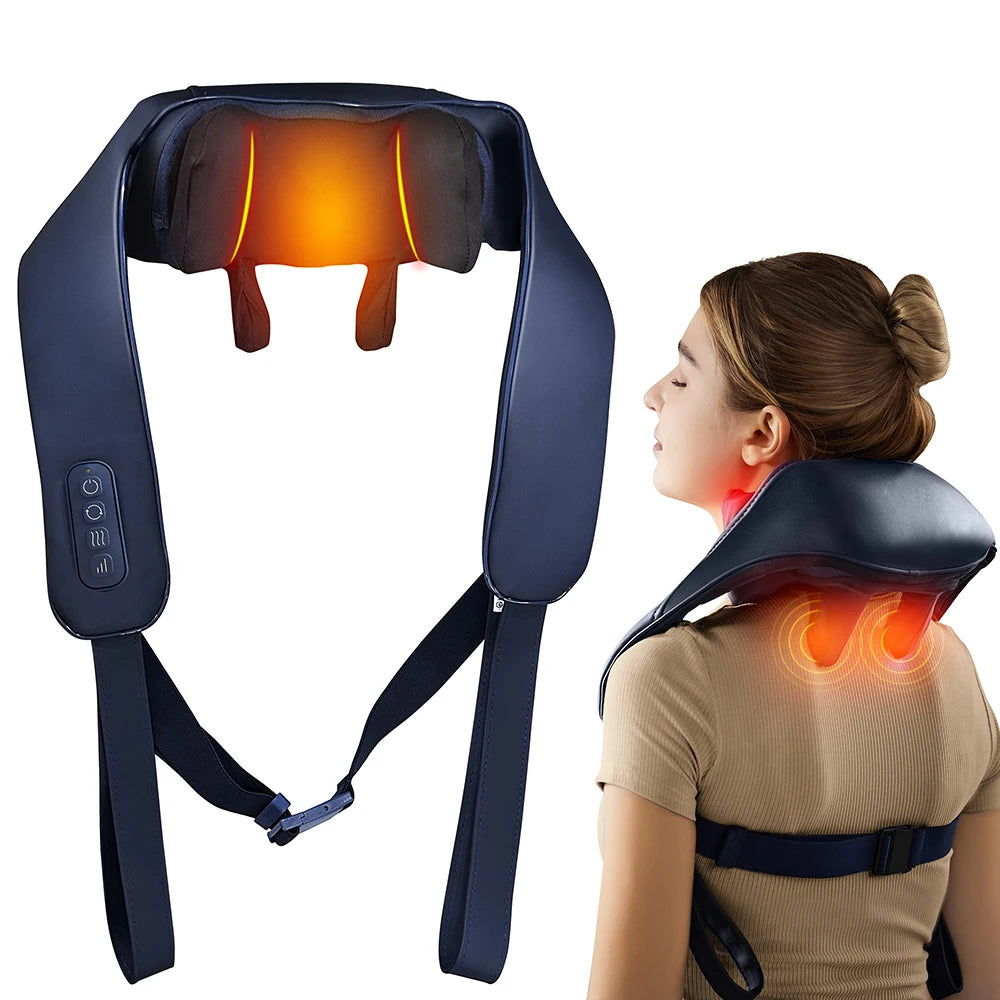 Heated Neck And Shoulder Massager Shawl With 6D Heads
