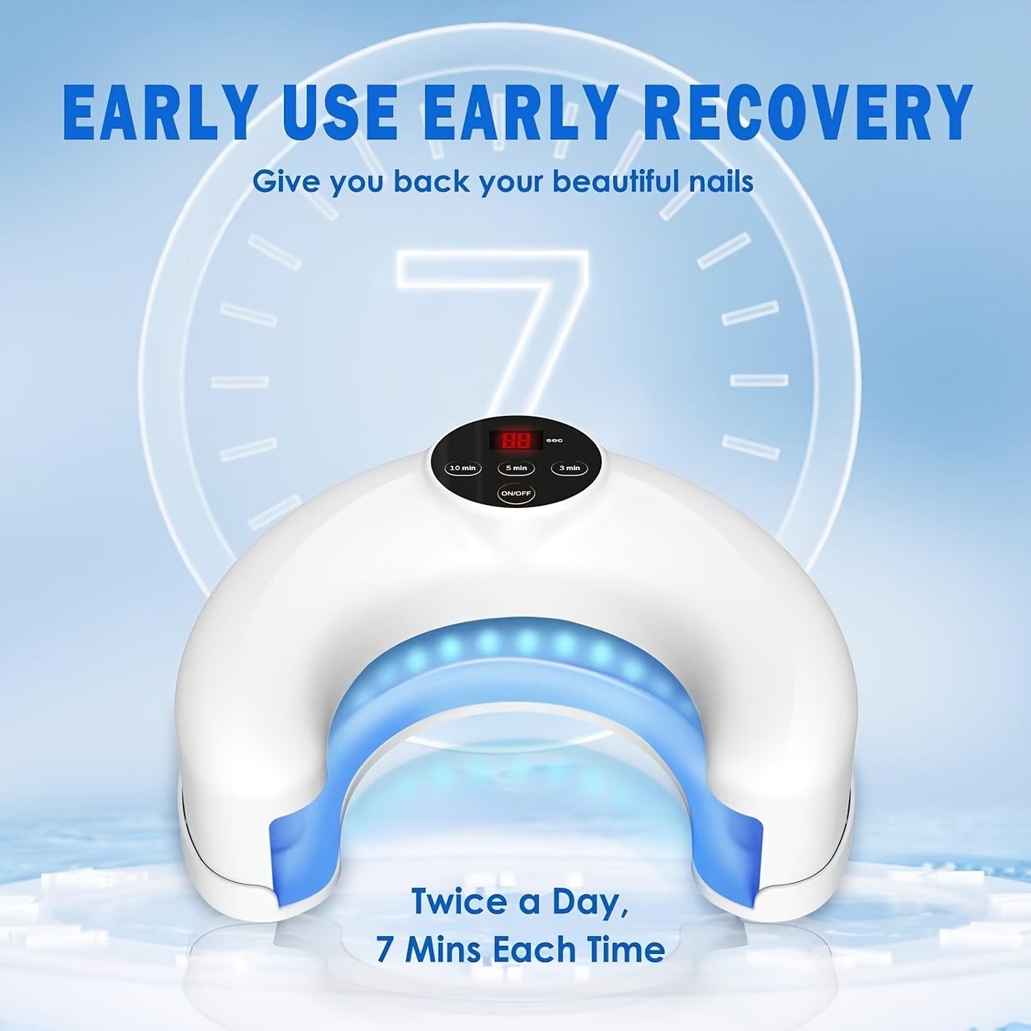 KTS Nail Fungus Light Device for Multiple Fingernails & Toenails, Toenail Fungus Device for Damaged, Discolored And Thickened Nail