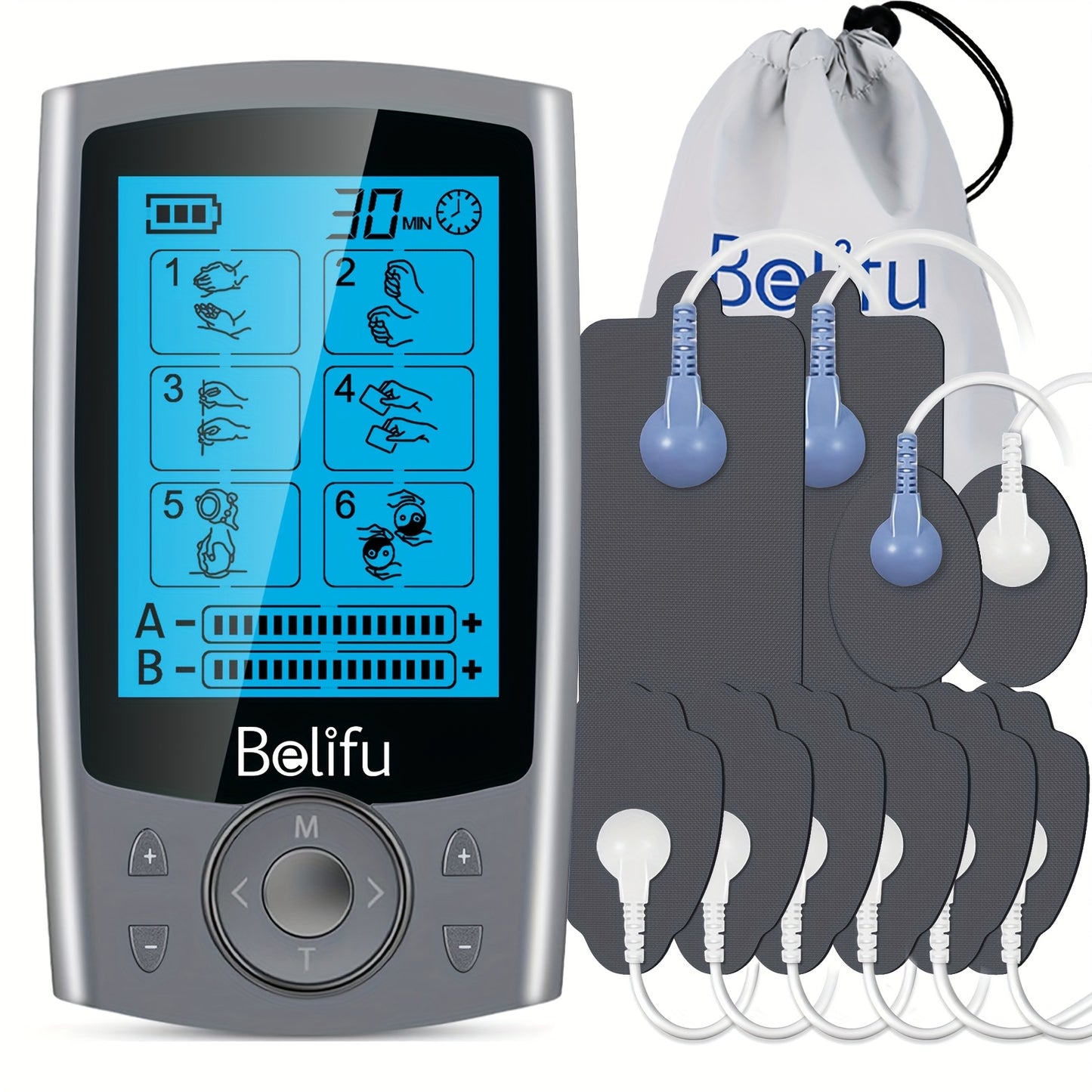 Belifu TENS EMS Muscle Stimulator for Pain Relief and Relaxation