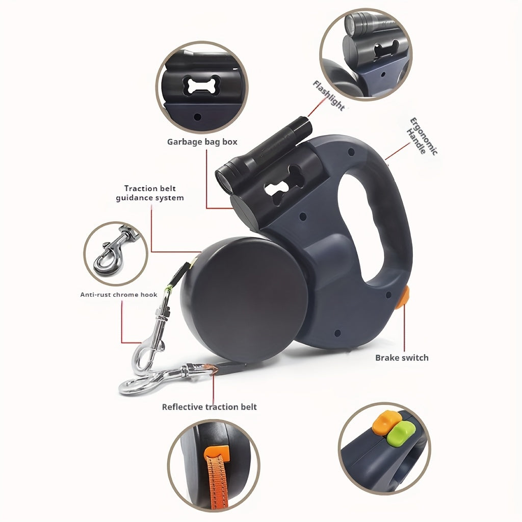 360 Degree Rotating Stretchable Pet Leash for Dogs