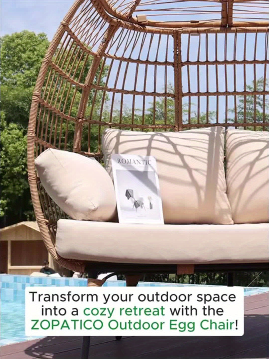 Stylish Handwoven Wicker Chair for Outdoor Relaxation and Comfort