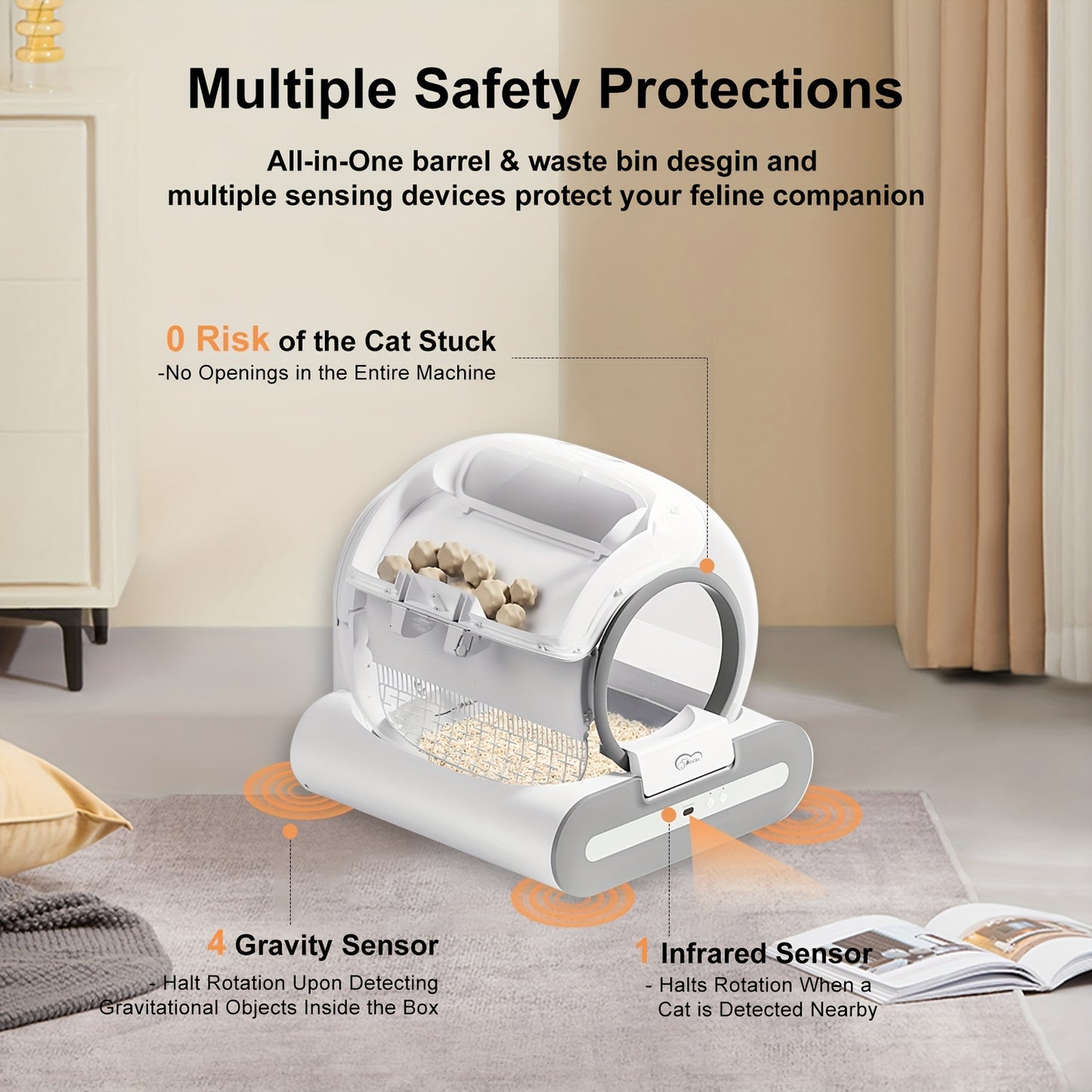 DOEL Smart Self-Cleaning Cat Litter Box with App Control