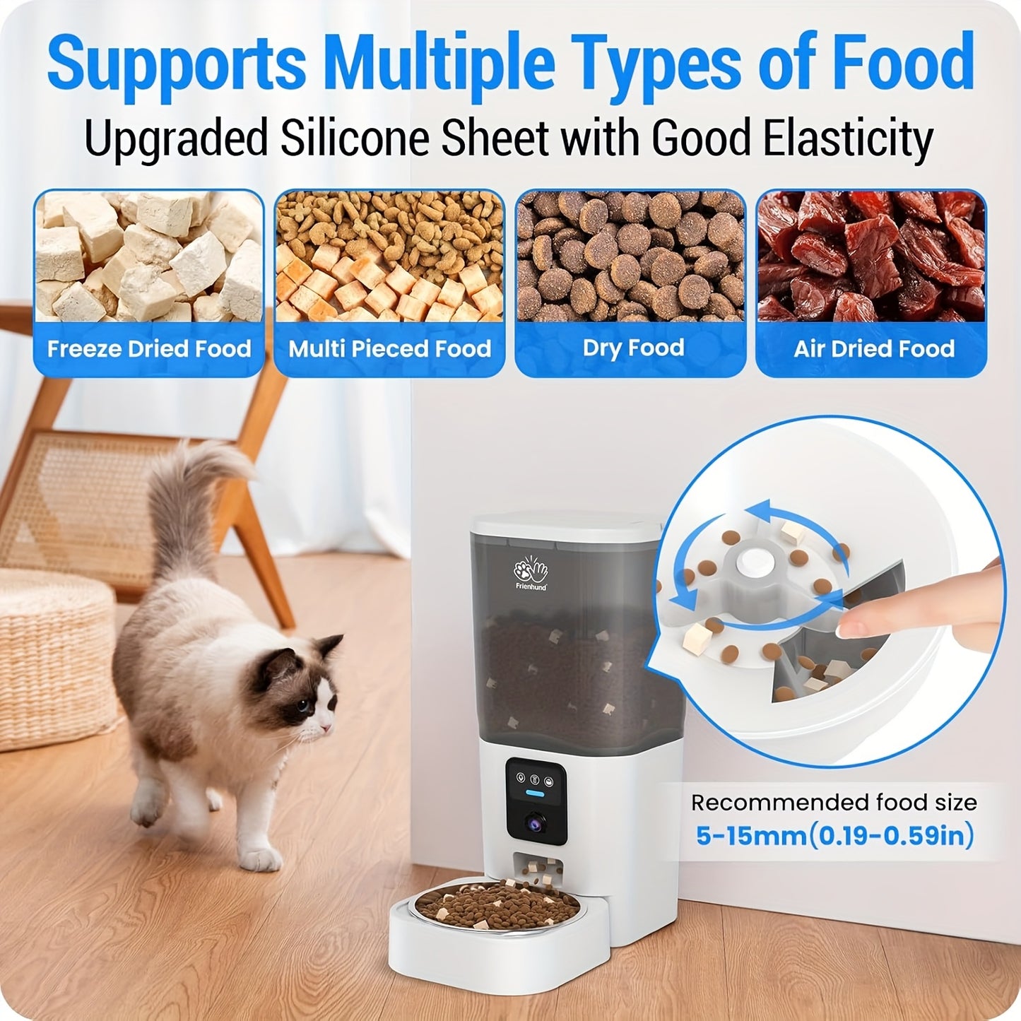 5G Automatic Cat Feeder with HD Camera and Night Vision