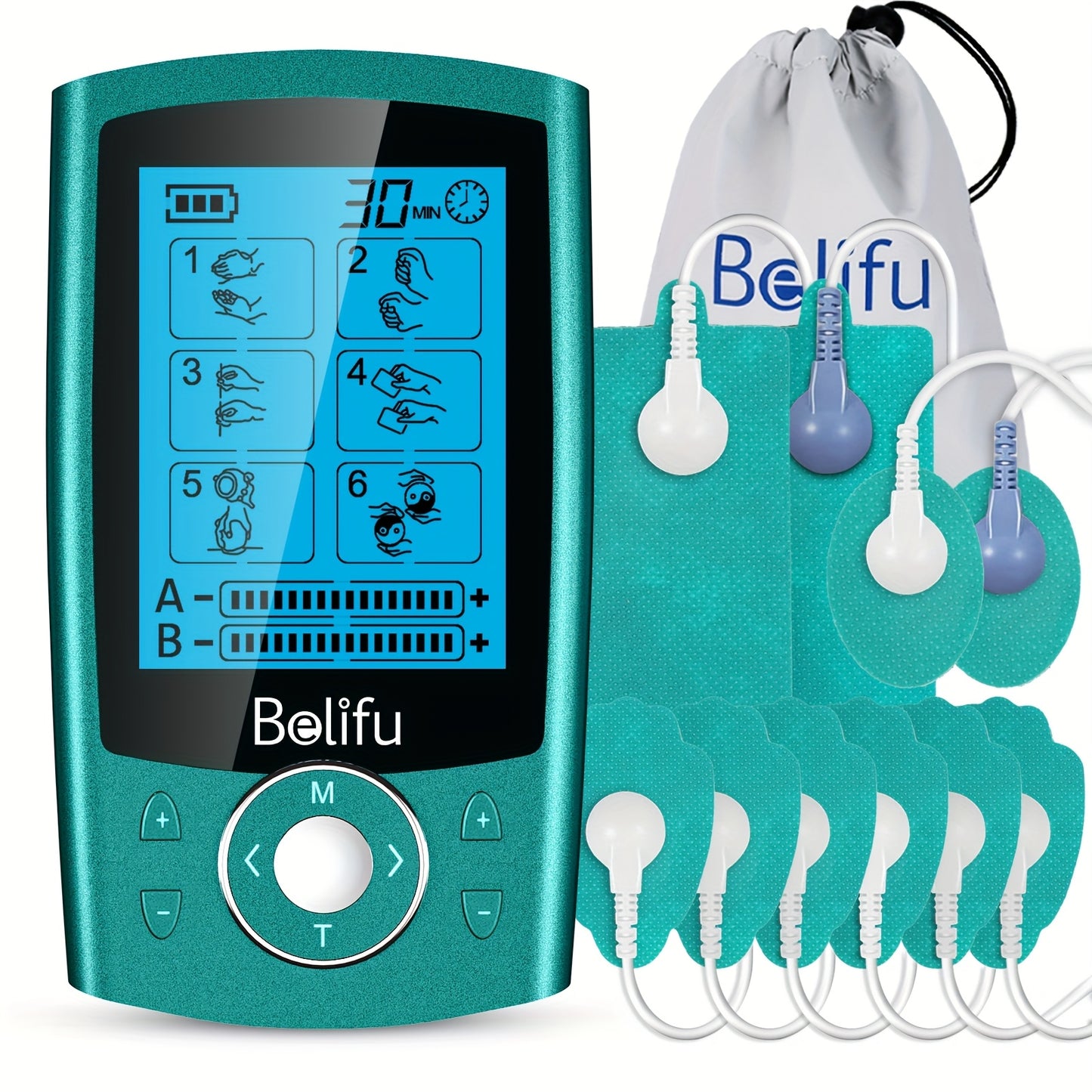 Belifu TENS EMS Muscle Stimulator for Pain Relief and Relaxation
