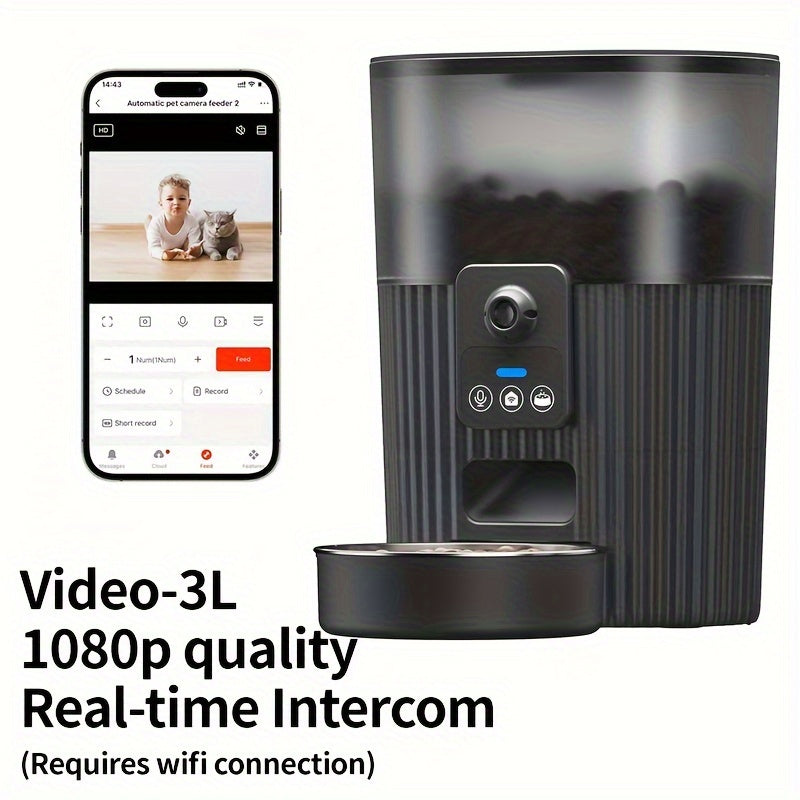 PAPIFEED Smart Automatic Pet Feeder with Wi-Fi Control