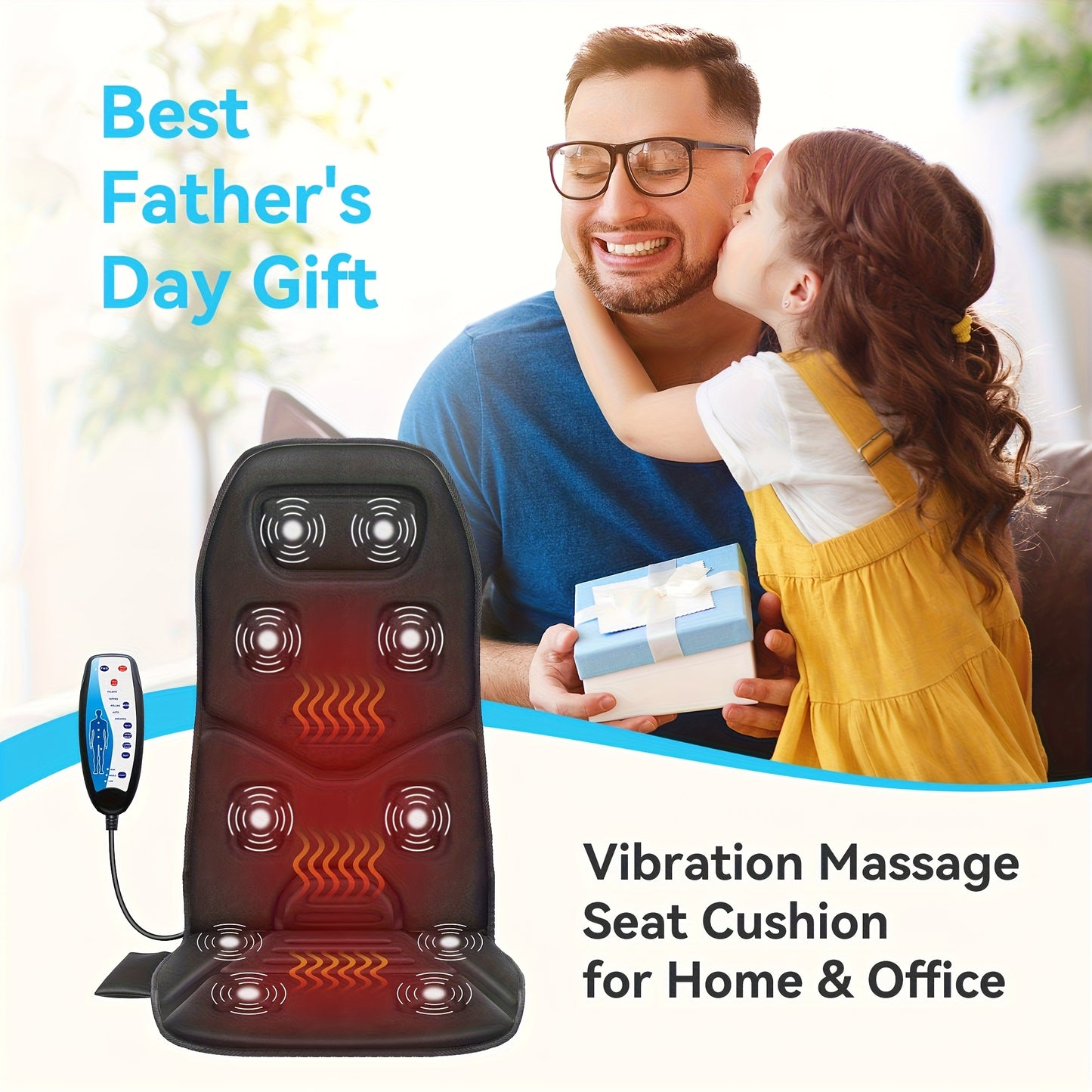 Comfier Massage Seat Cushion With Heat And Vibration Motors