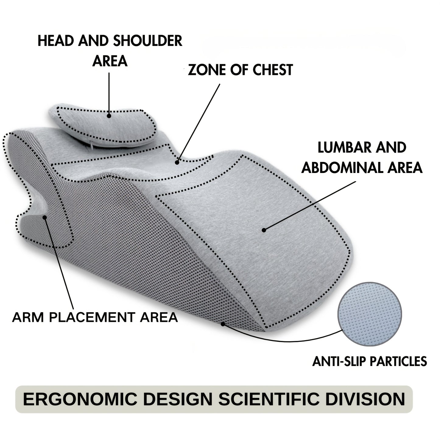 Supportive Bed Wedge Pillow With Removable Washable Cover