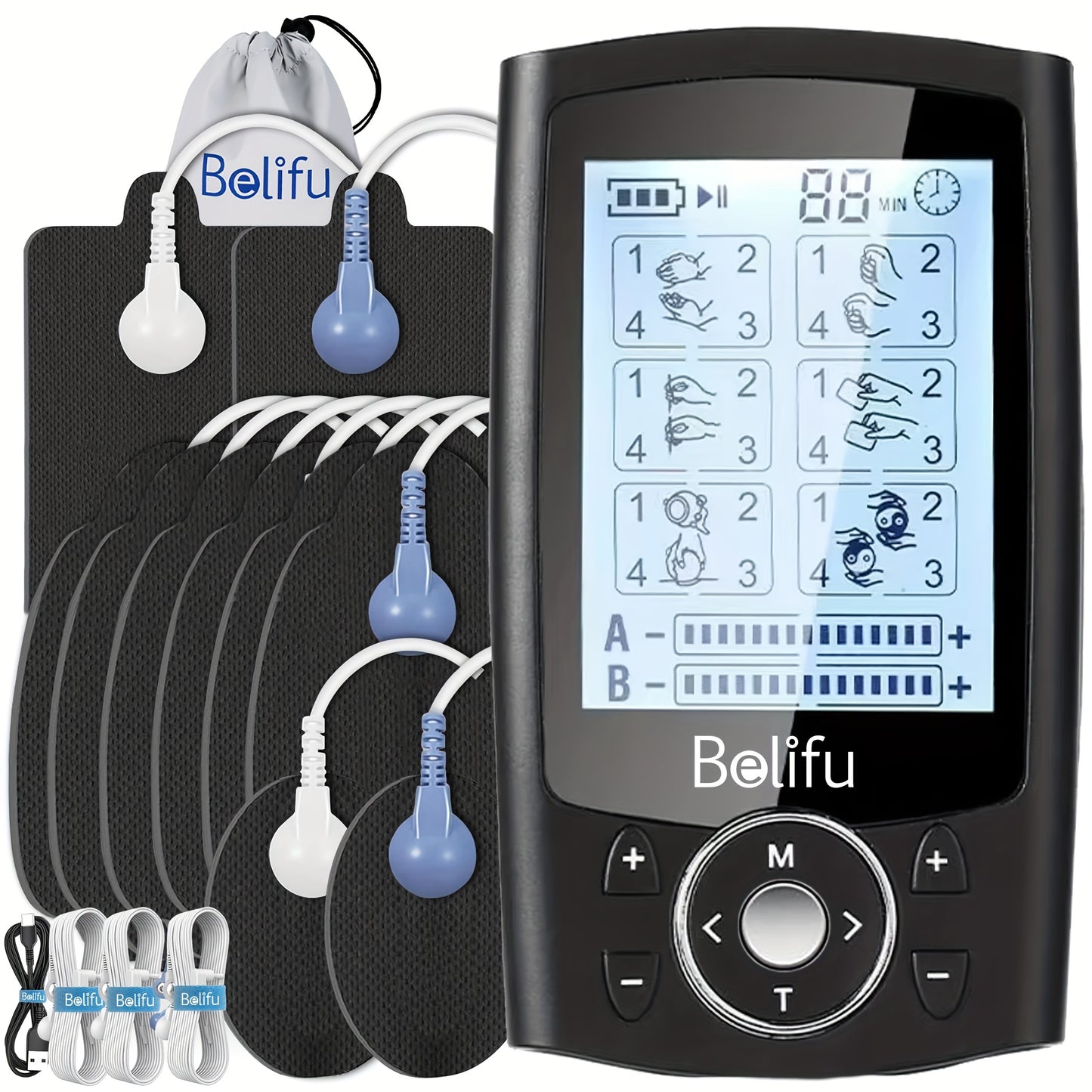 Belifu TENS EMS Muscle Stimulator for Pain Relief and Relaxation