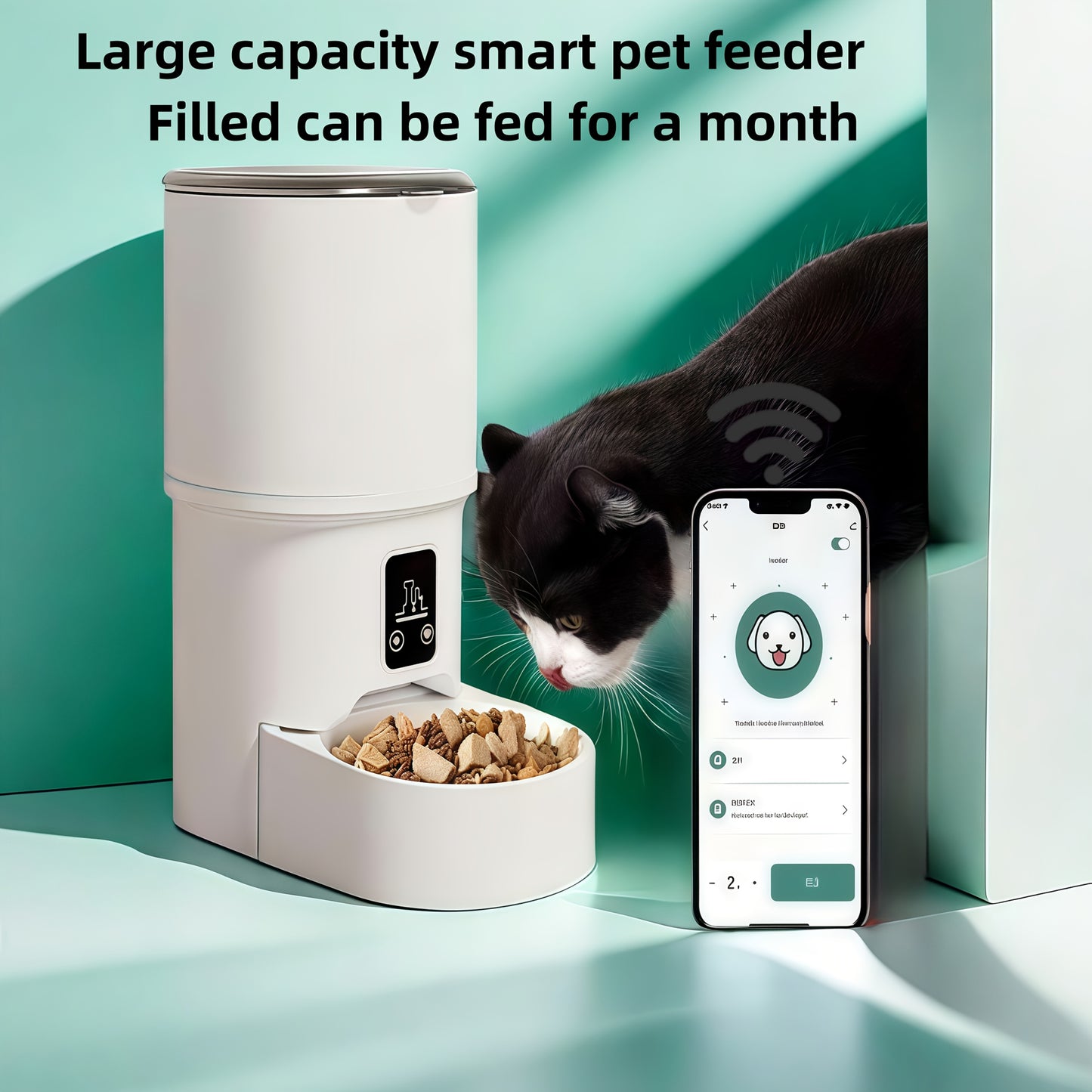 Smart WiFi Cat Feeder with App Control for Easy Feeding