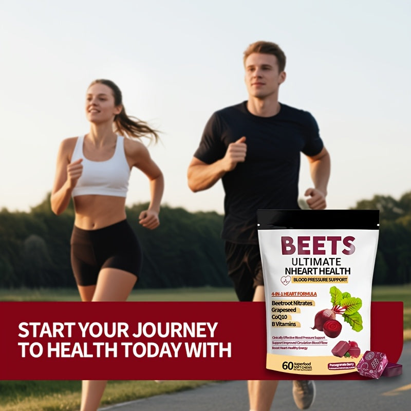 Premium Beetroot Gummies with CoQ10 for Heart and Circulation Health