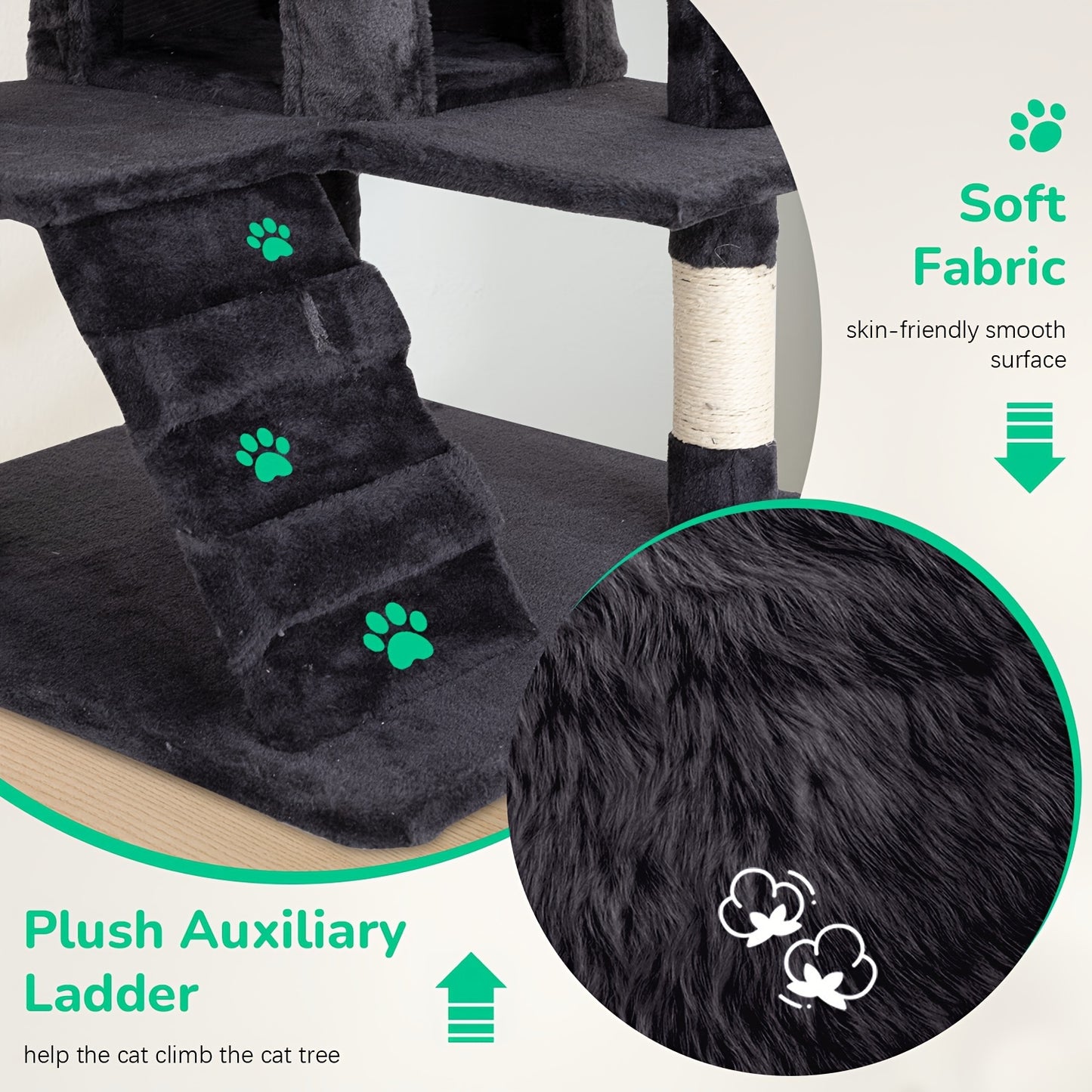 Large Cat Tree Multi-Level Activity Center for Playful Kittens